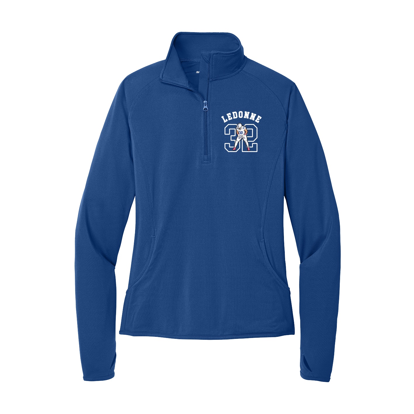 Women's Q-Zip Pullover — Shirsey Arch in Royal