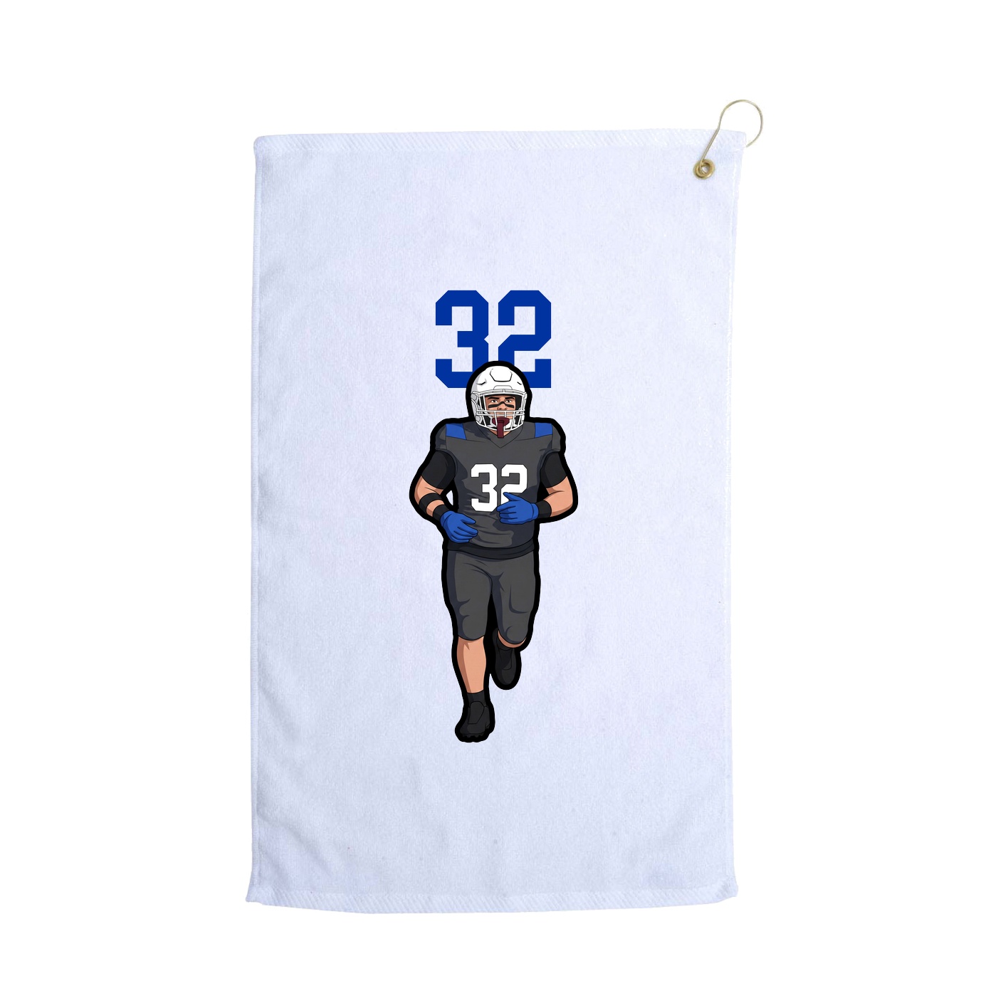 Golf Towel — Number Top in White