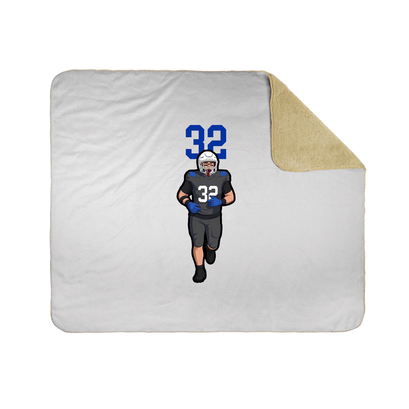 Throw Blanket — Number Top in White