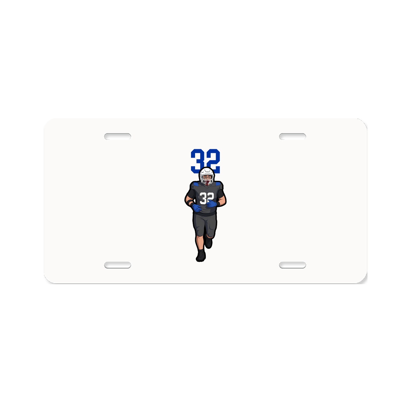 License Plate — Number Top in Classic