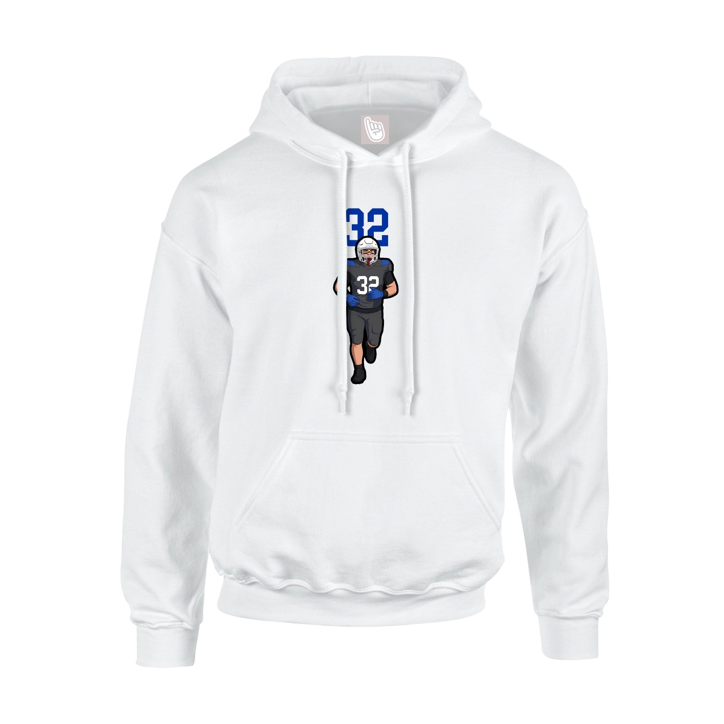 Hoodie — Number Top in White