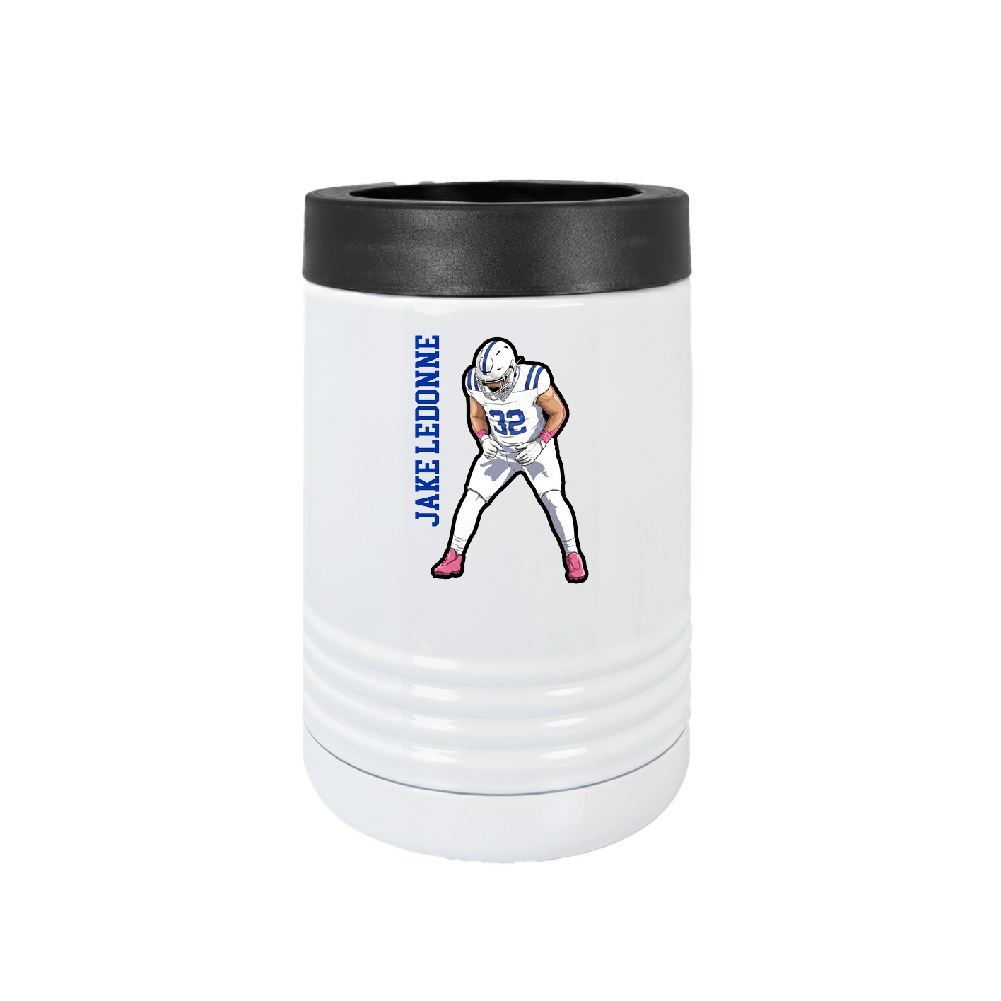 Beverage Holder — Name Vertical in White