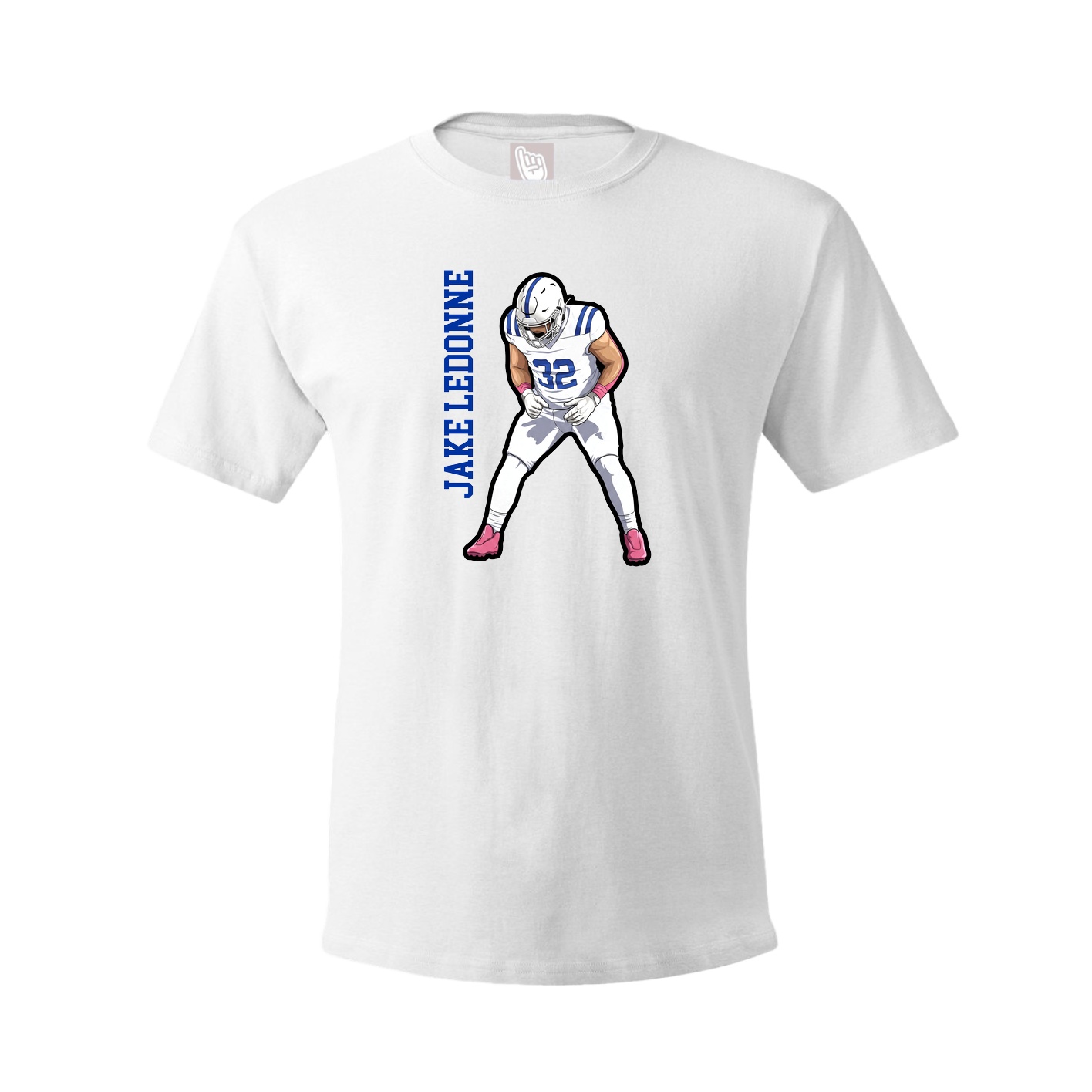 Tee — Name Vertical in White