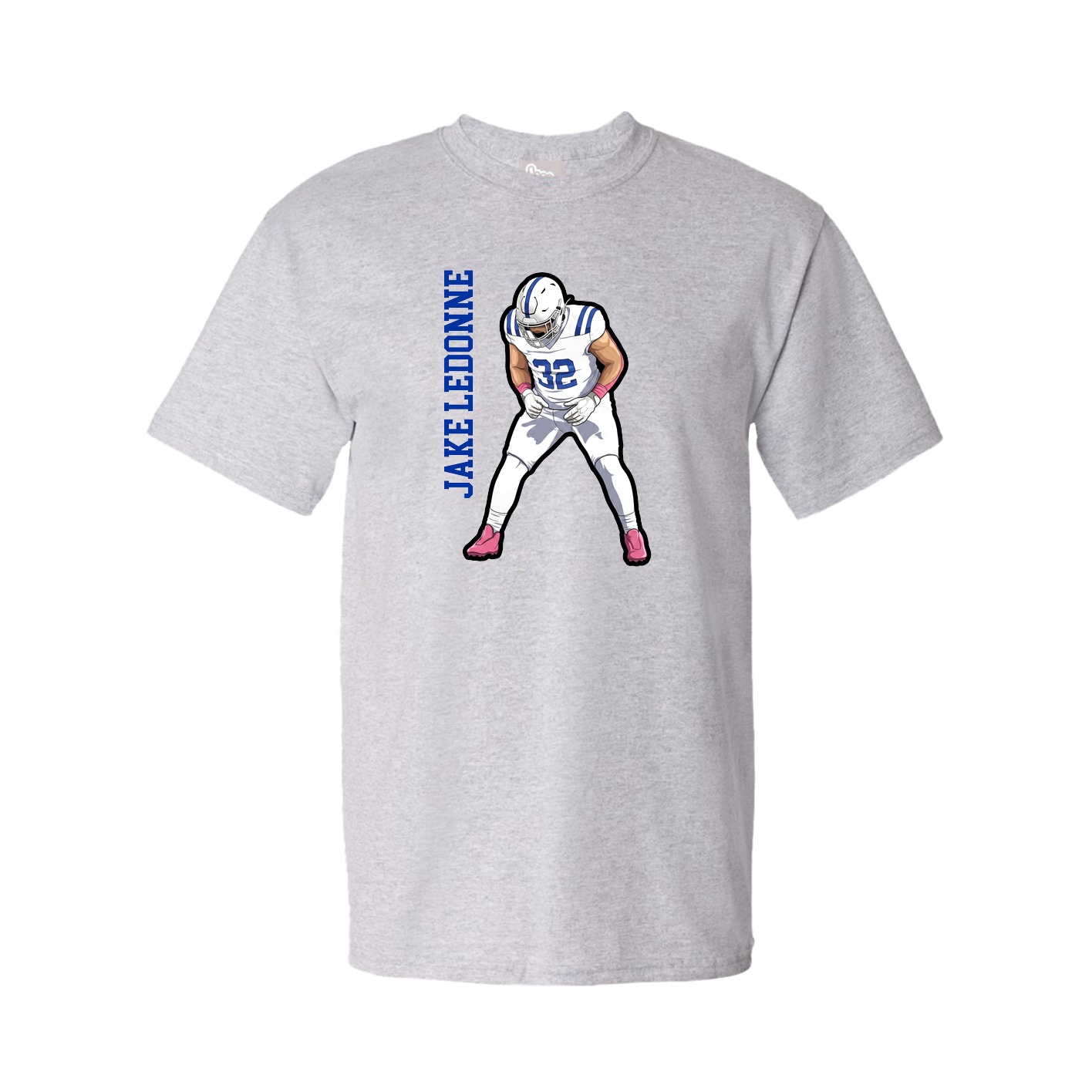 Youth Tee — Name Vertical in Grey
