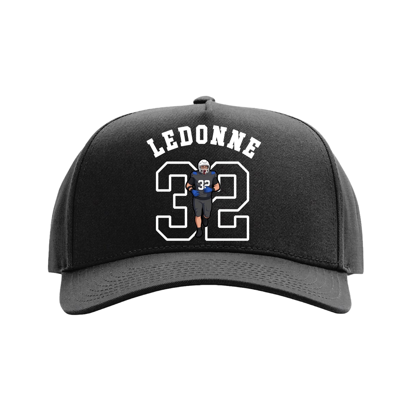 Full Fabric Five-Panel Champ Cap — Shirsey Arch in Black