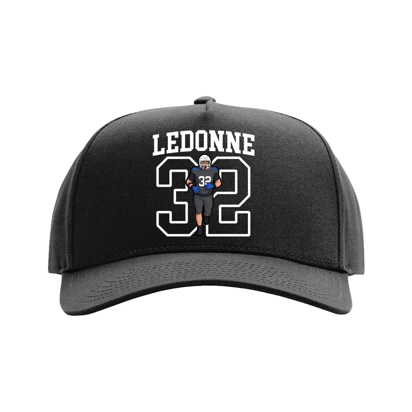 Full Fabric Five-Panel Champ Cap — Shirsey in Black