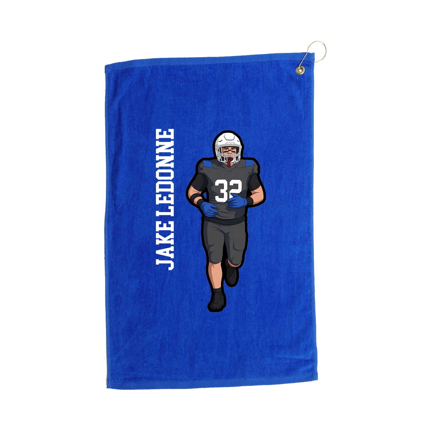 Golf Towel — Name Vertical in Royal