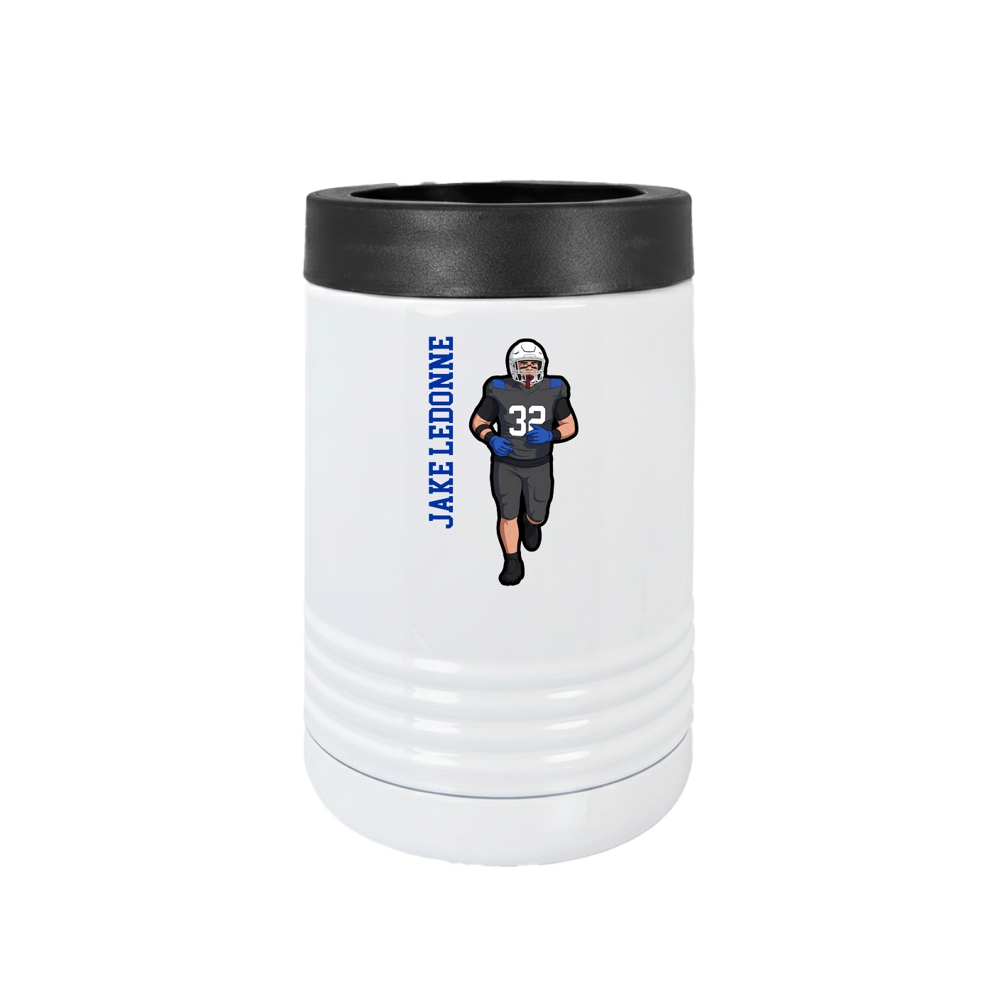 Beverage Holder — Name Vertical in White