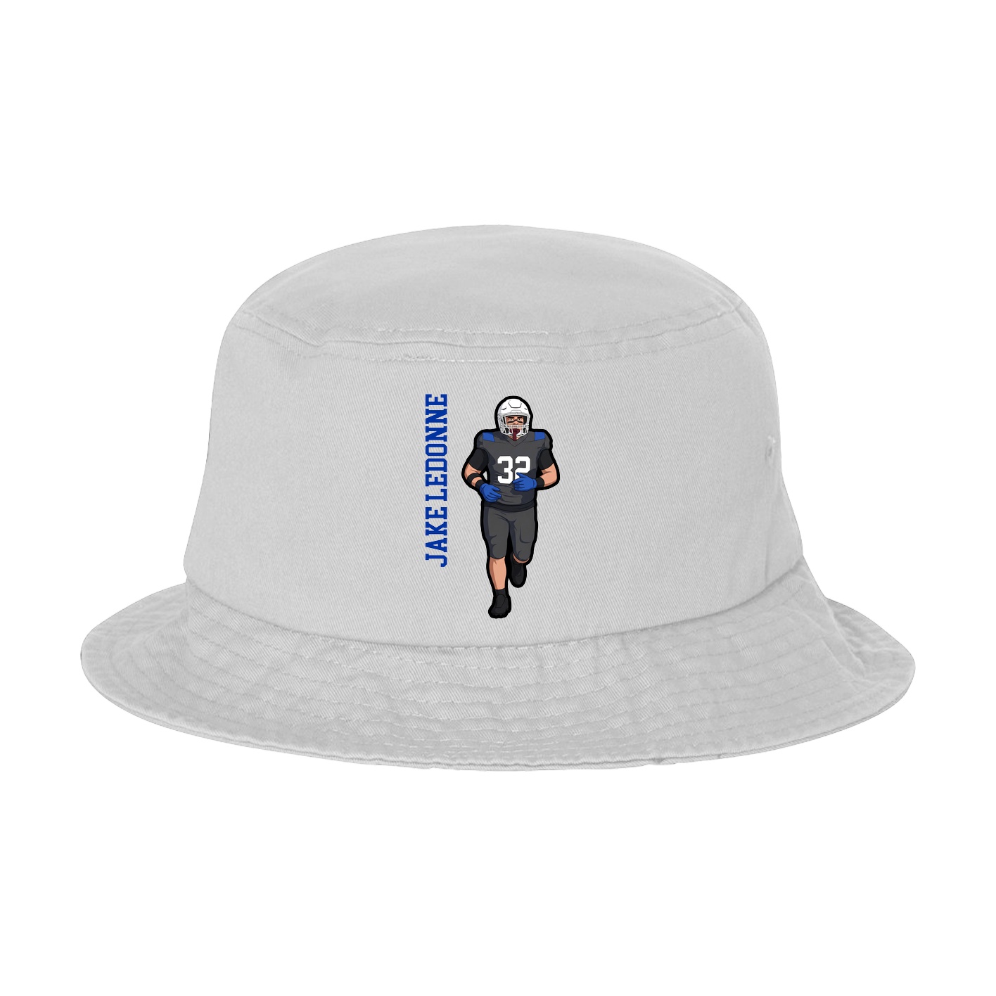 Bucket Cap — Name Vertical in White