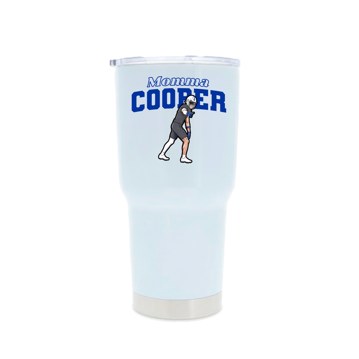 30oz Stainless Steel Tumbler — Mothers Day Block in White