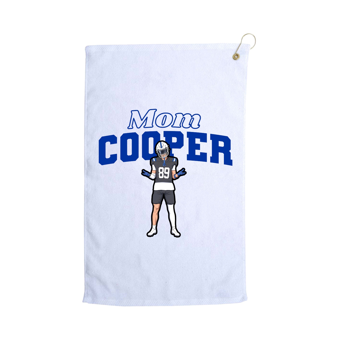 Golf Towel — Mothers Day Block in White