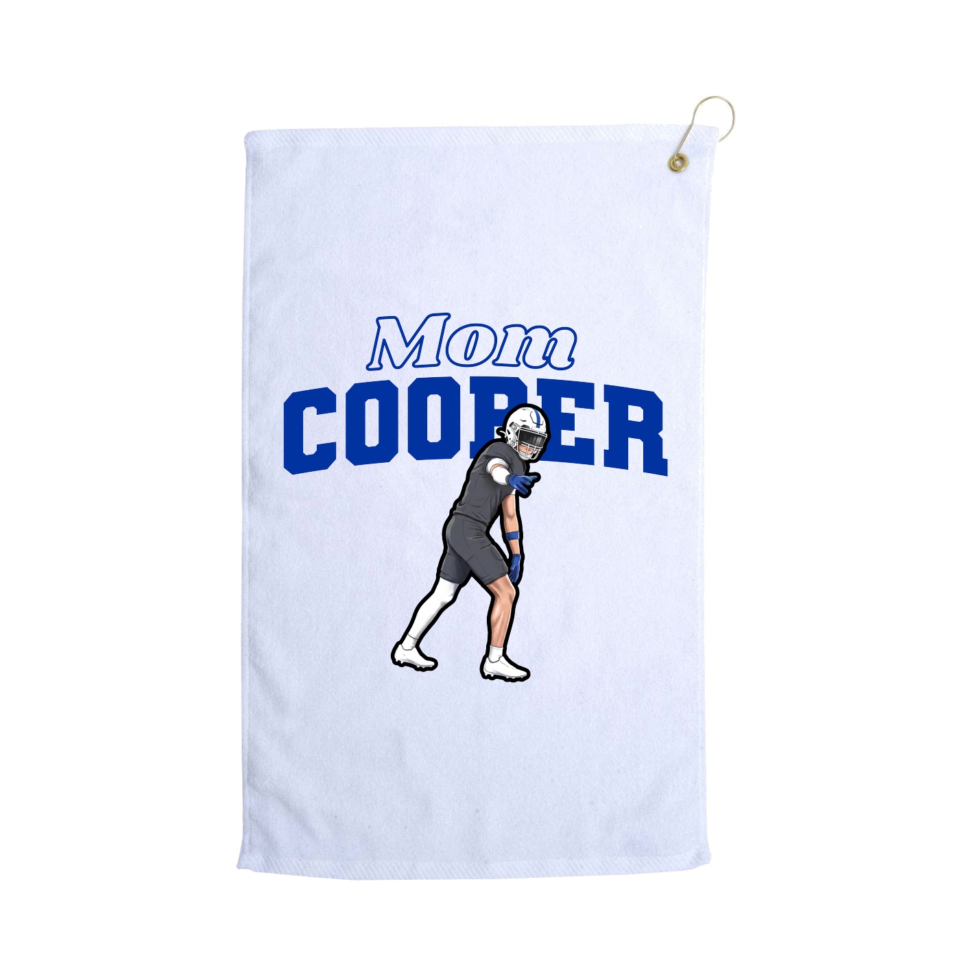 Golf Towel — Mothers Day Block in White