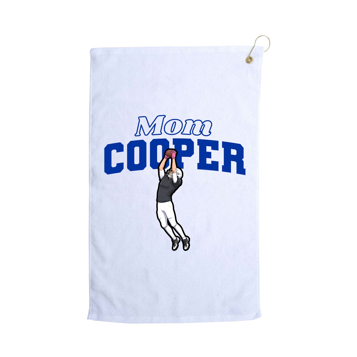 Golf Towel — Mothers Day Block in White