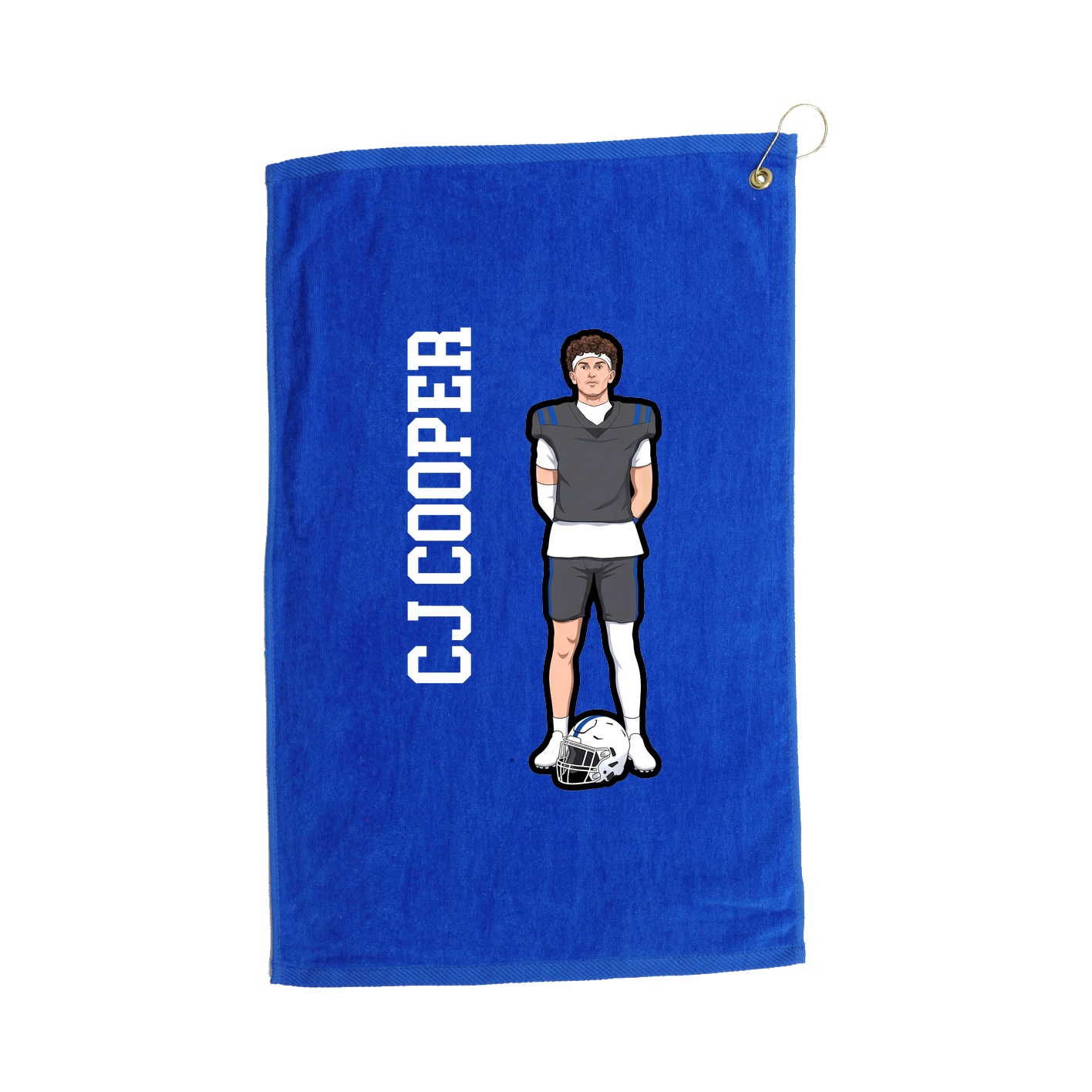 Golf Towel — Name Vertical in Royal