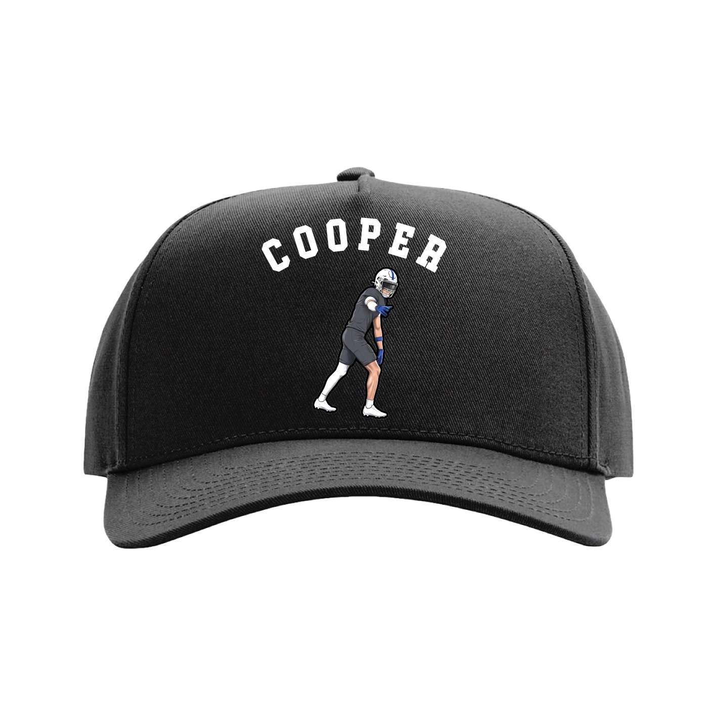 Full Fabric Five-Panel Champ Cap — Shirsey Arch in Black