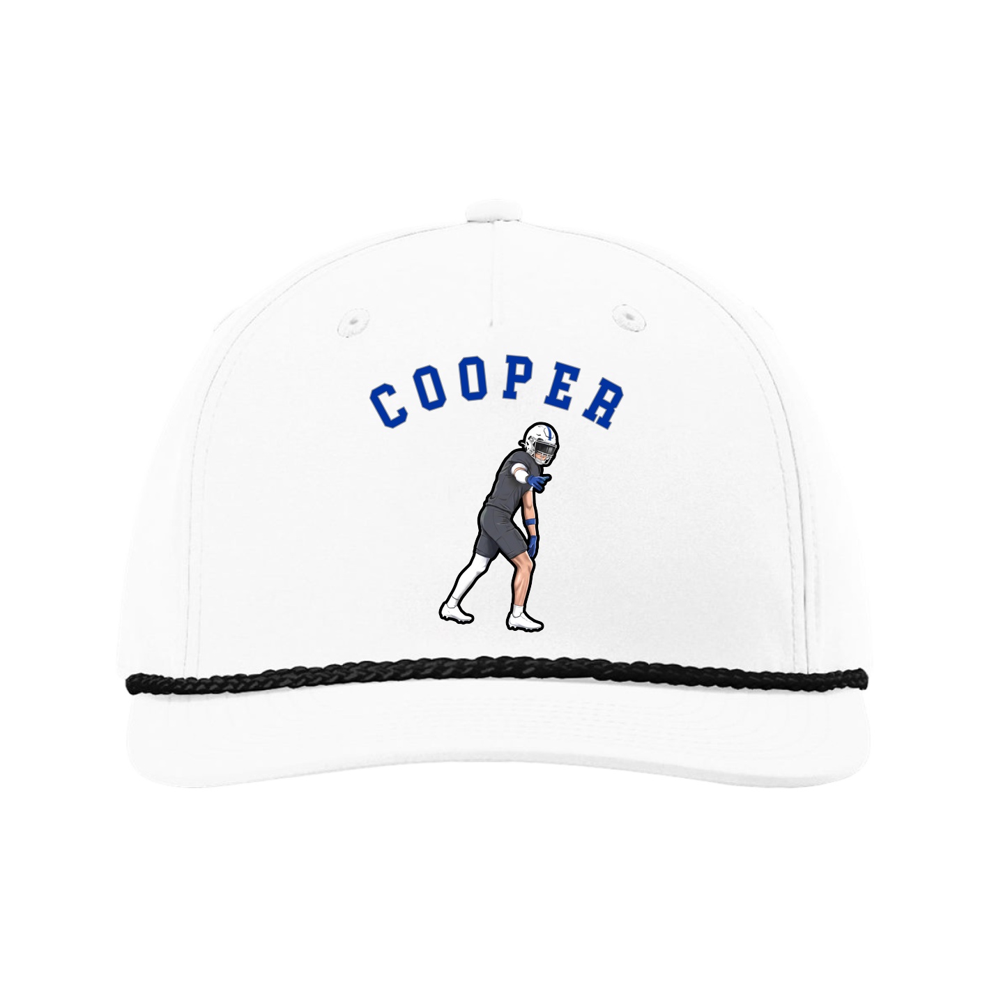 Five-Panel Classic Rope Cap — Shirsey Arch in White