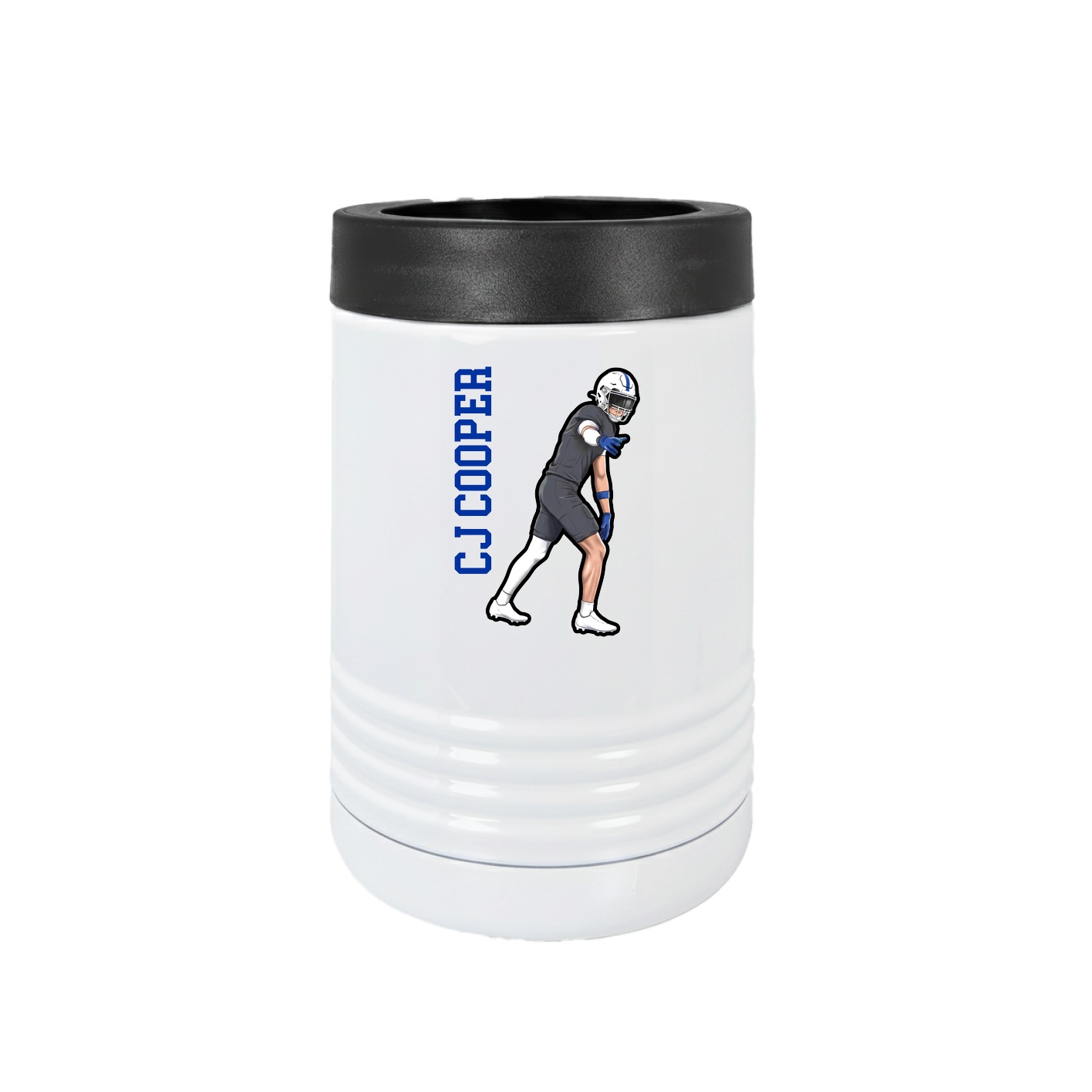 Beverage Holder — Name Vertical in White