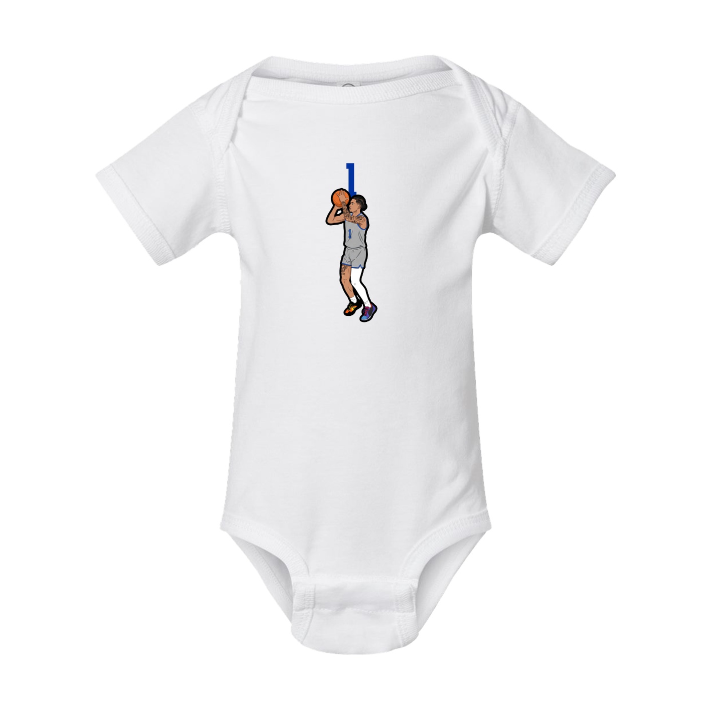 Baby Onesie — Number Top in White
