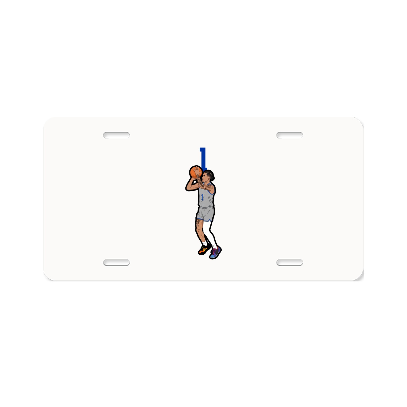 License Plate — Number Top in Classic