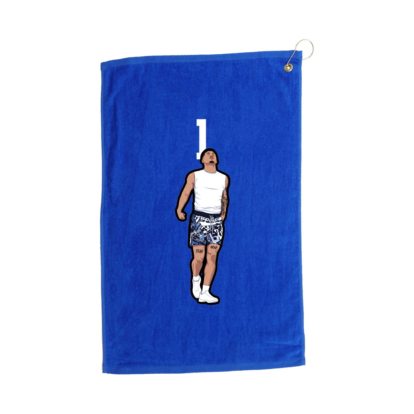 Golf Towel — Number Top in Royal