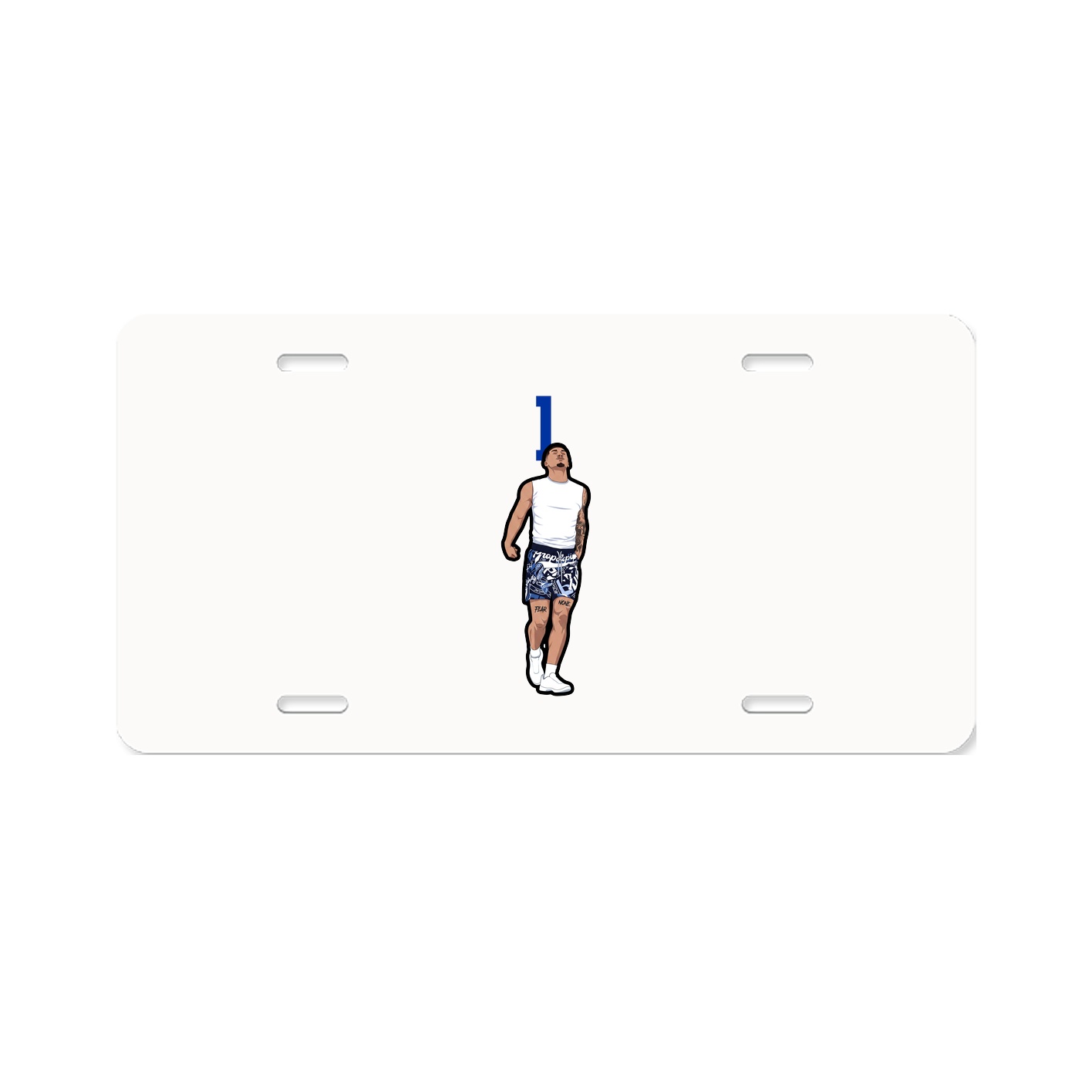 License Plate — Number Top in Classic