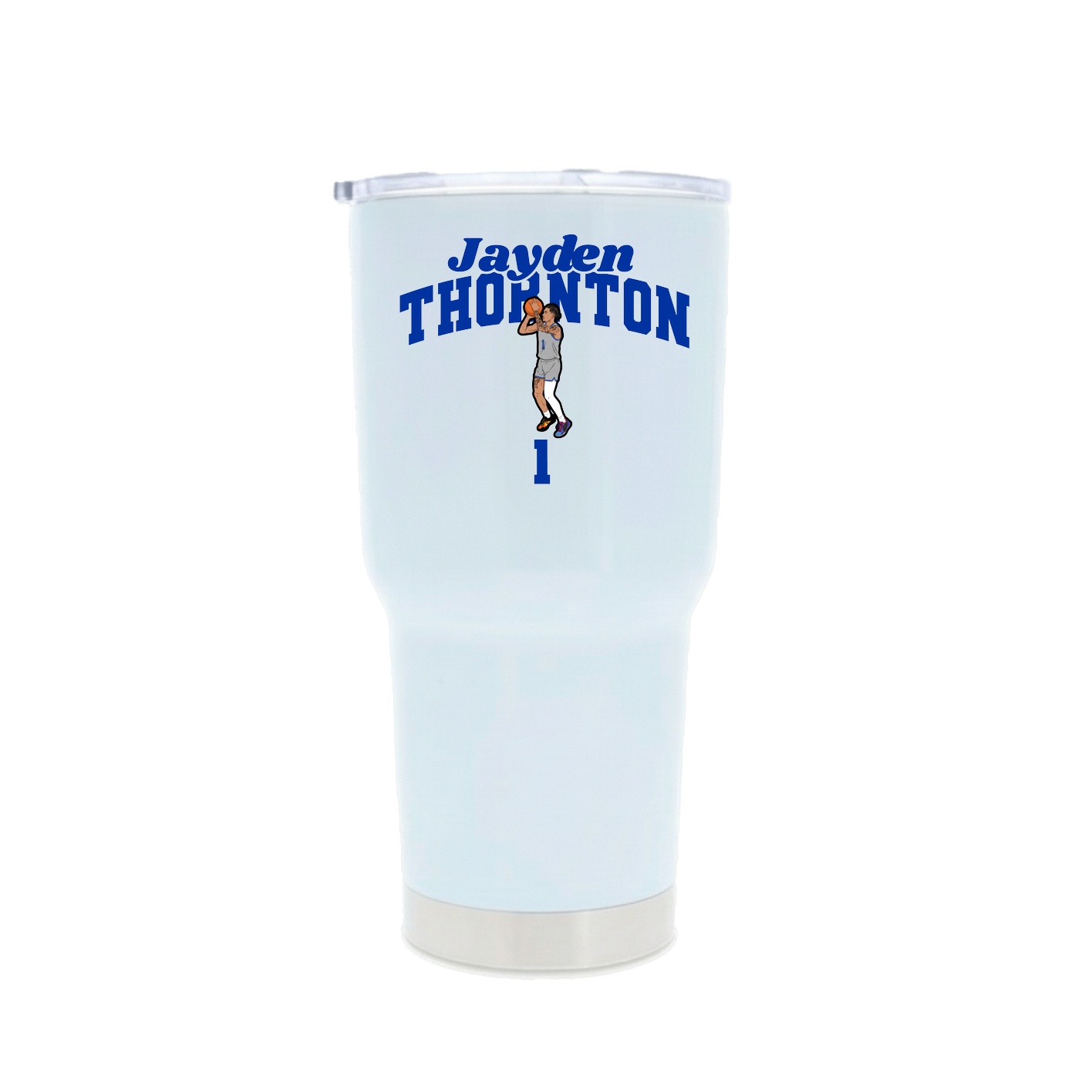 30oz Stainless Steel Tumbler — Signature Arch in White