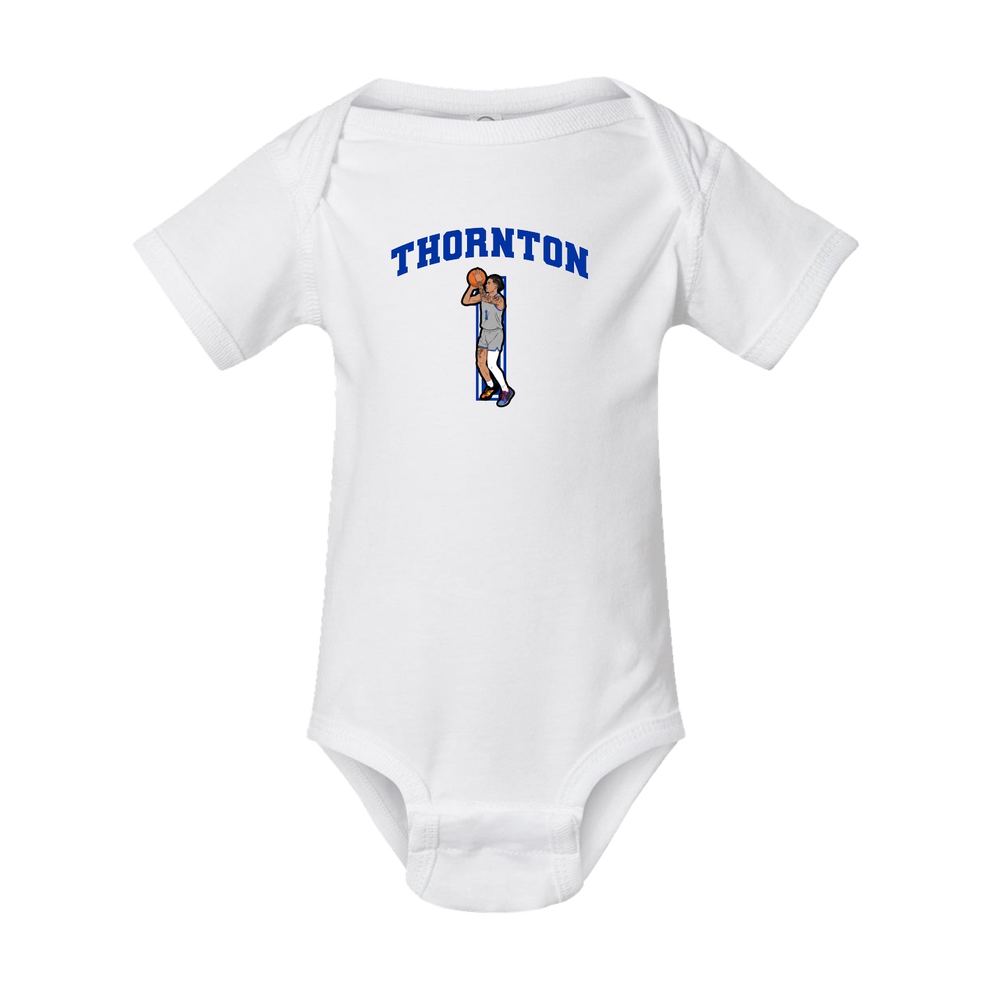 Baby Onesie — Number in White