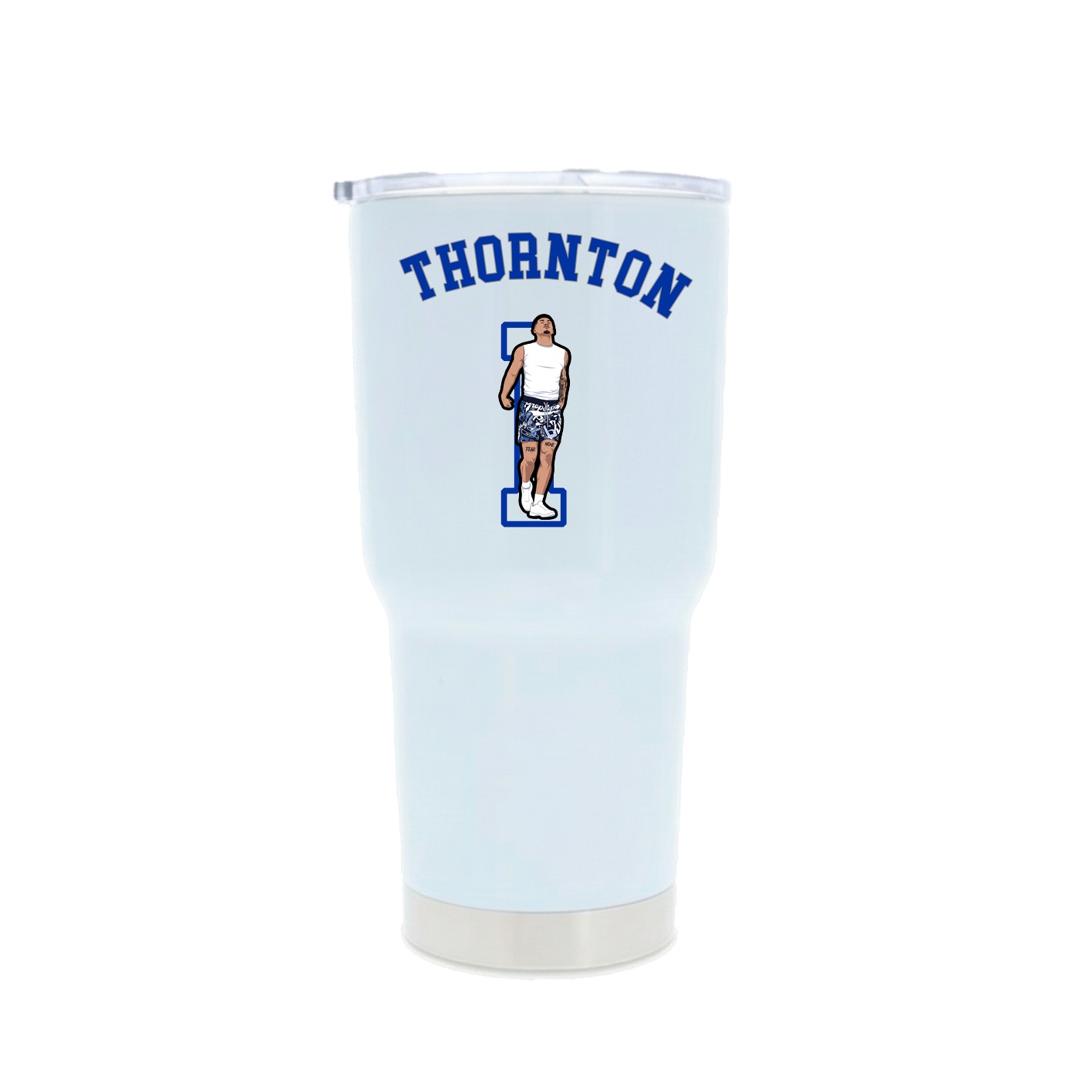 30oz Stainless Steel Tumbler — Shirsey Arch in White