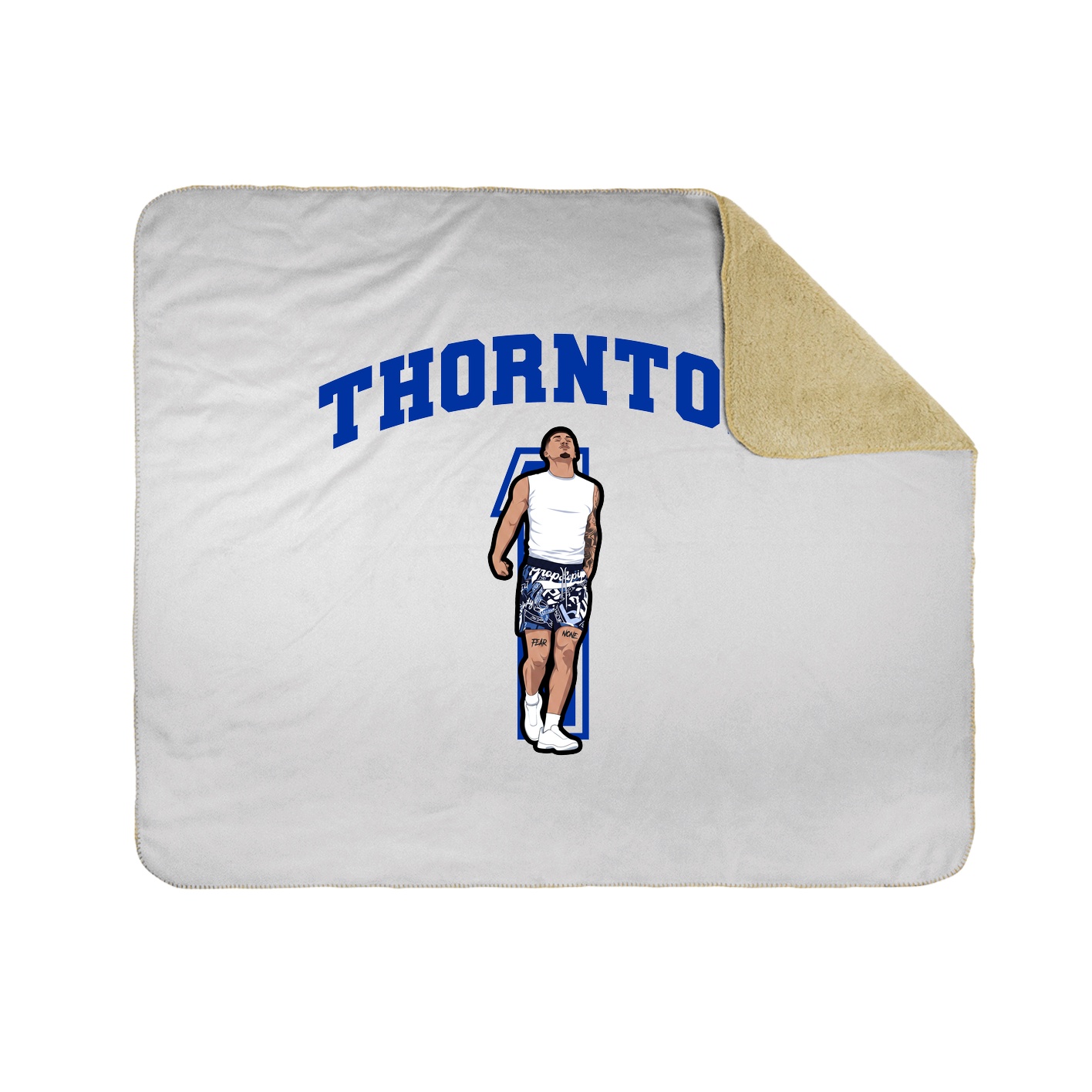 Throw Blanket — Number in White