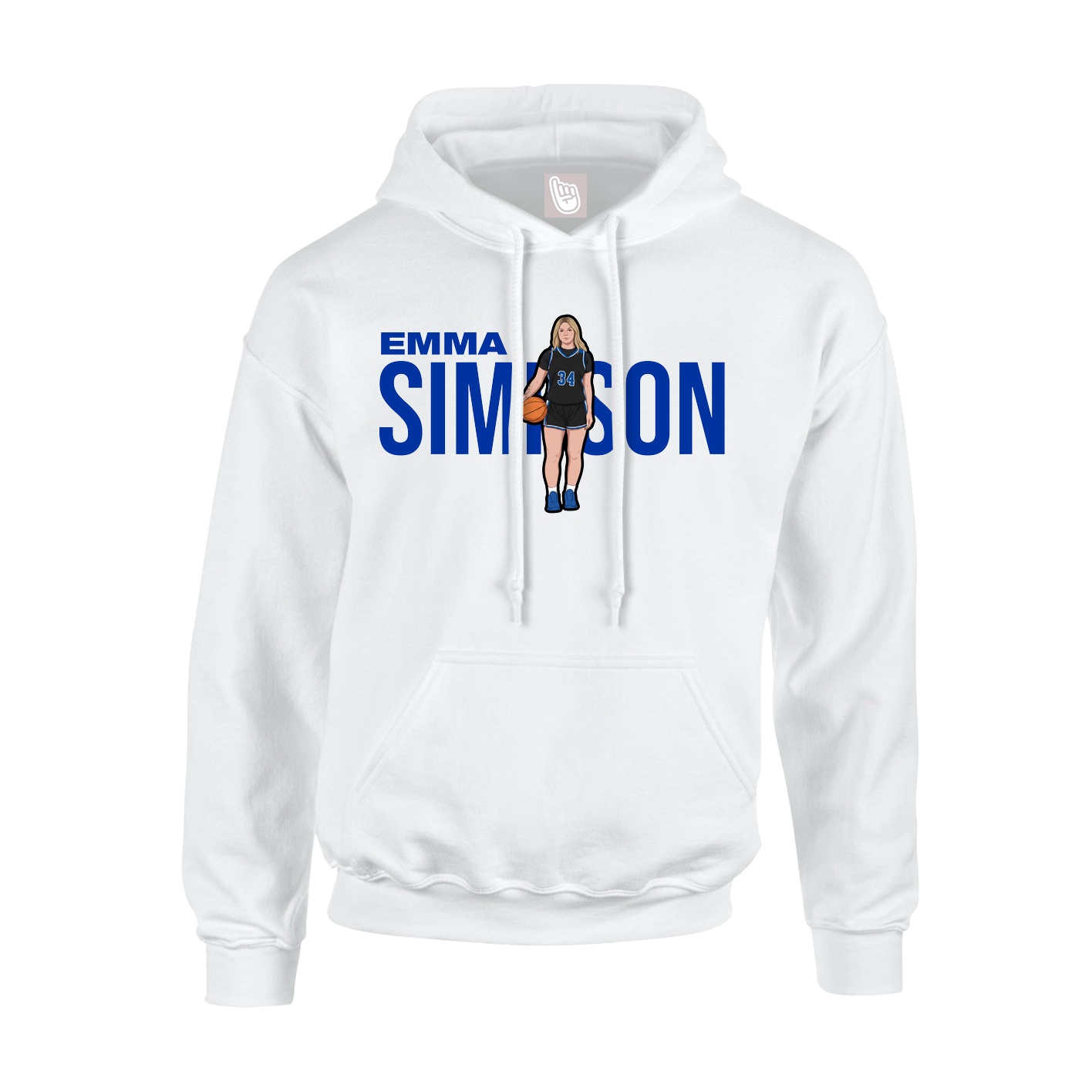 Hoodie — Player Name in White