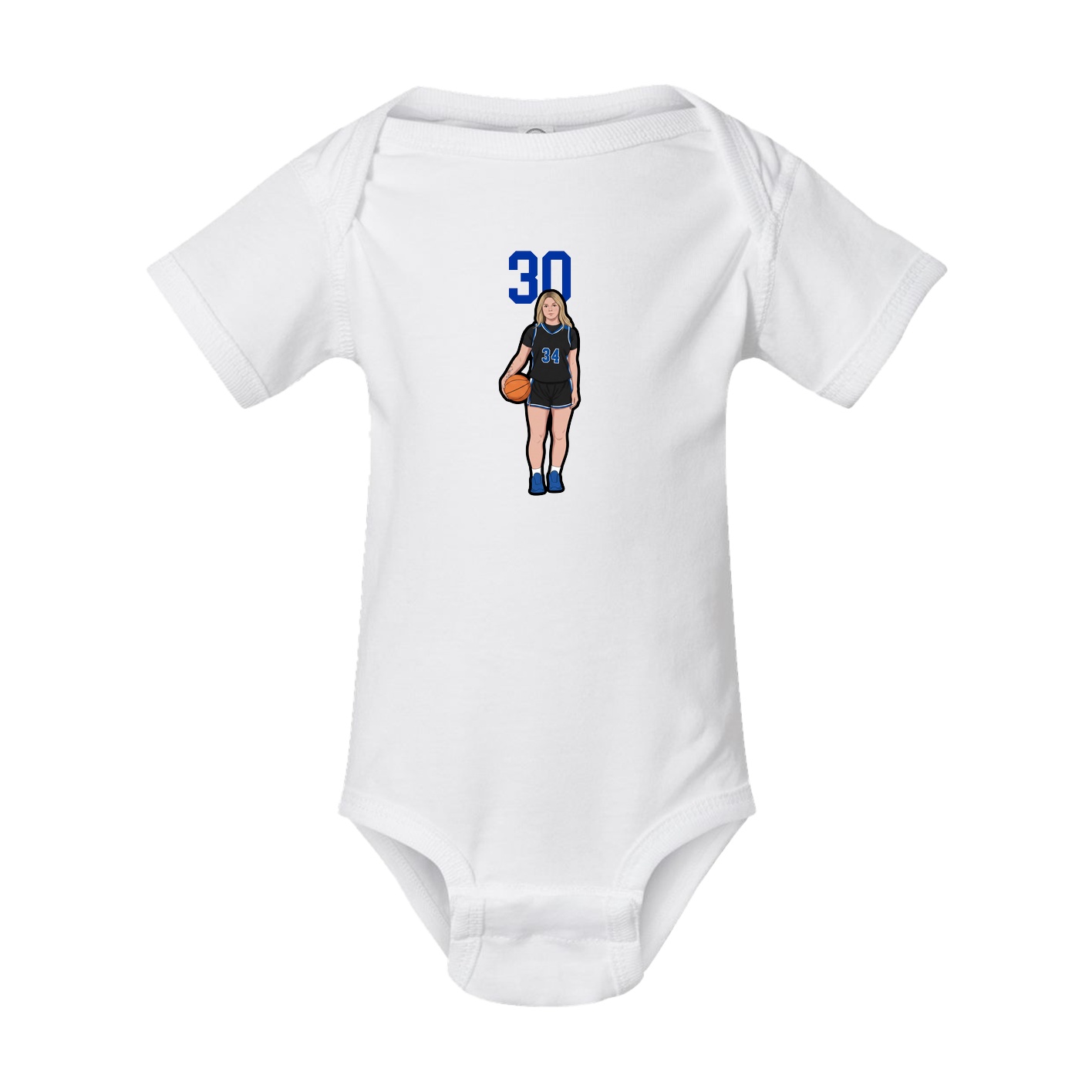 Baby Onesie — Number Top in White