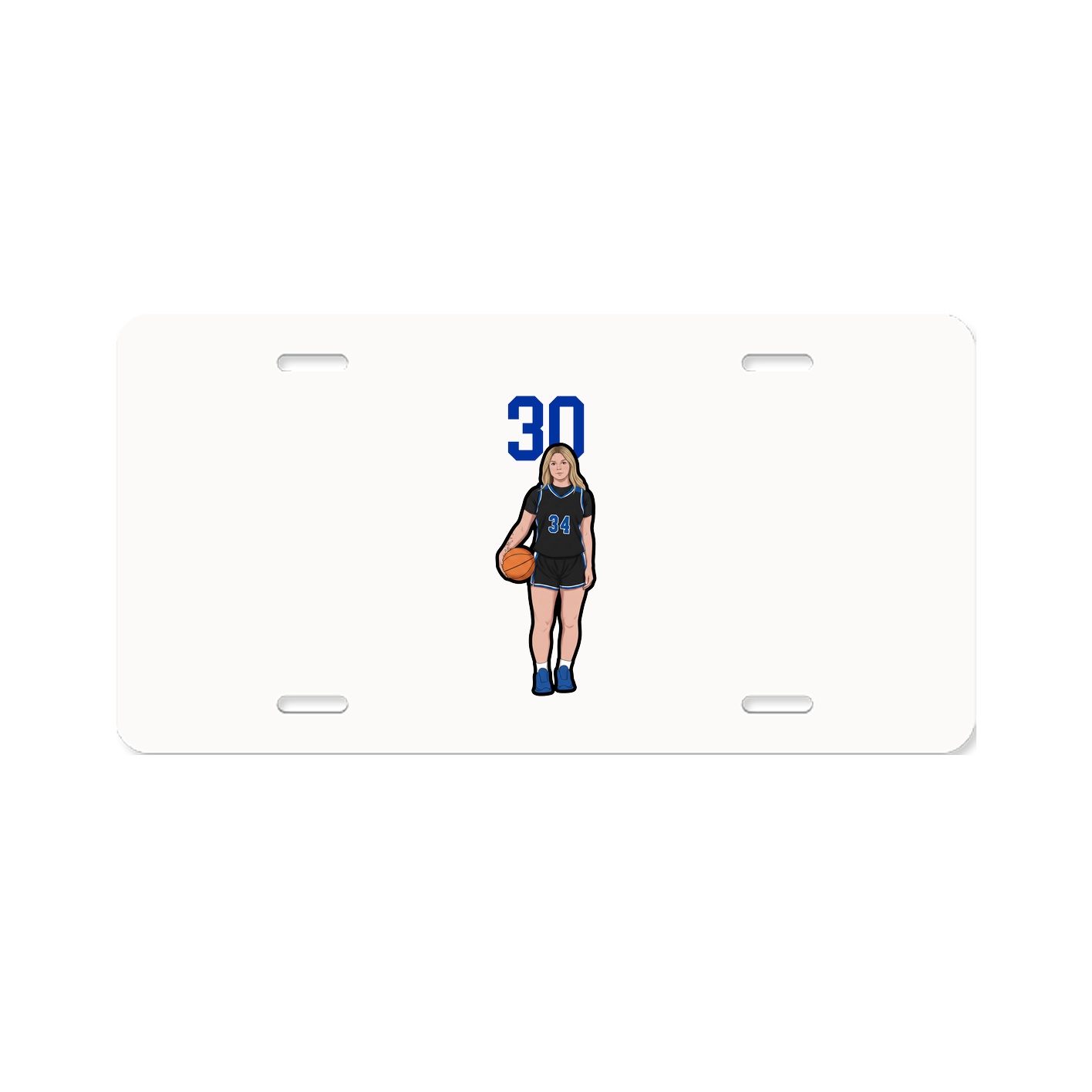 License Plate — Number Top in Classic