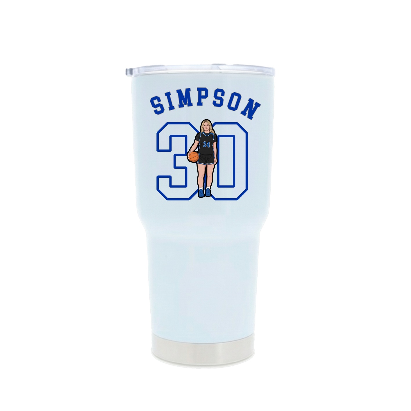 30oz Stainless Steel Tumbler — Shirsey Arch in White