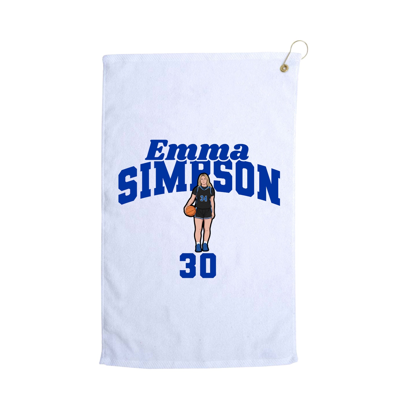 Golf Towel — Signature Arch in White