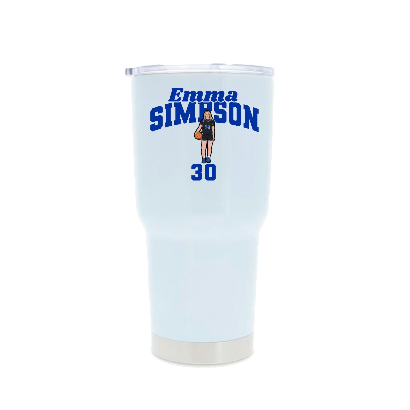 30oz Stainless Steel Tumbler — Signature Arch in White