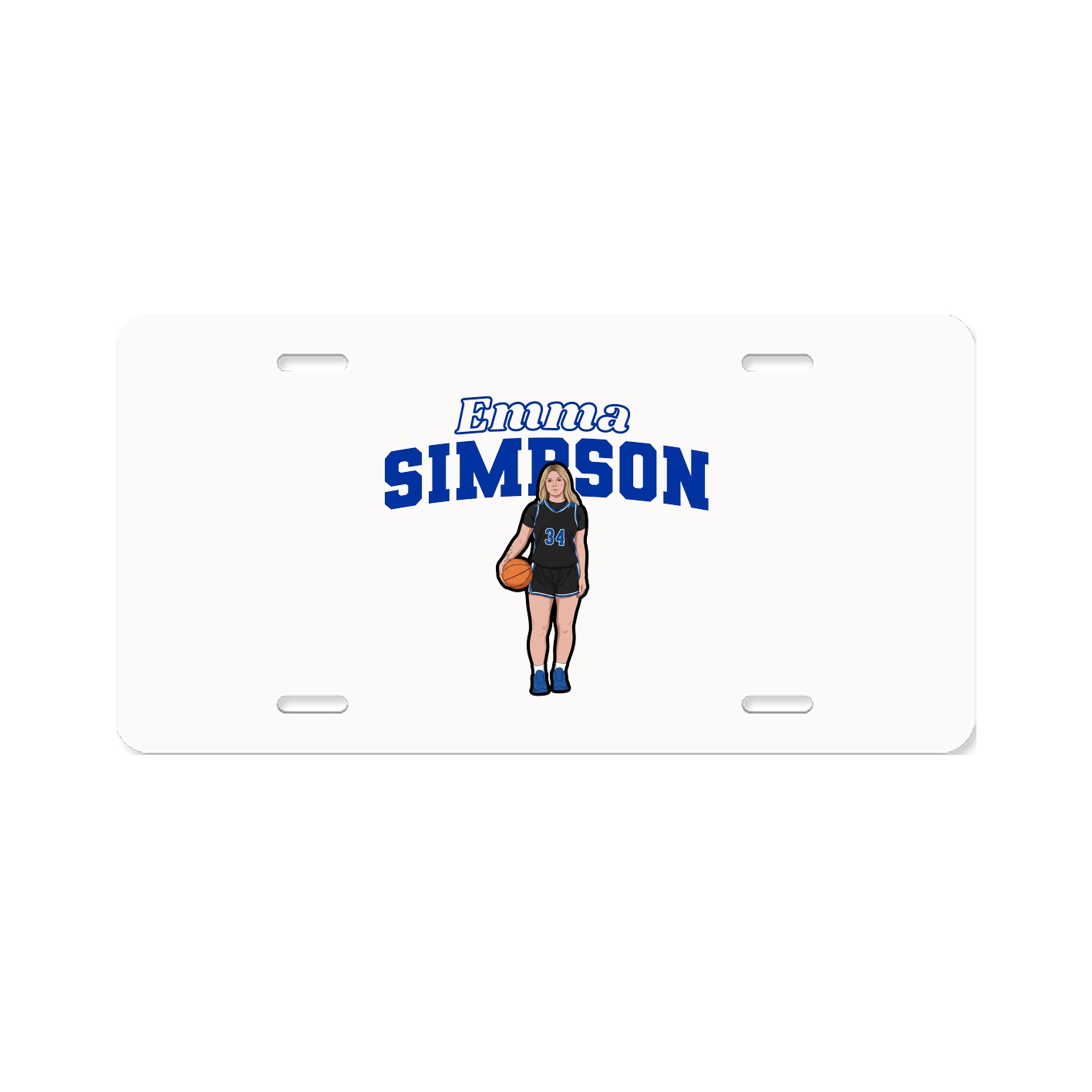 License Plate — Name Arch in Classic