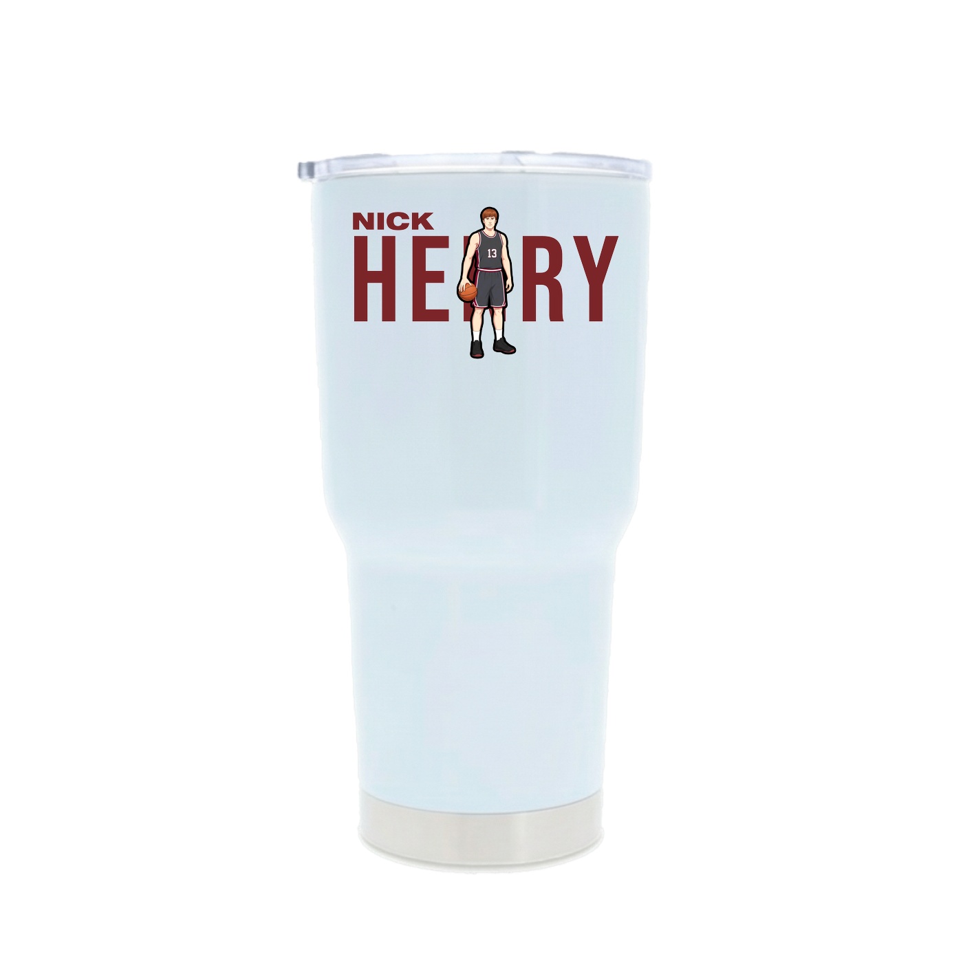 30oz Stainless Steel Tumbler — Player Name in White