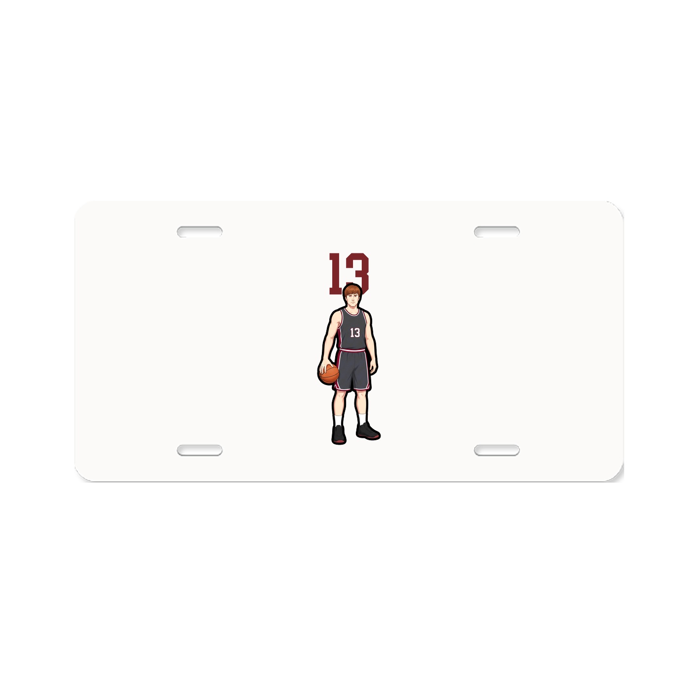 License Plate — Number Top in Classic