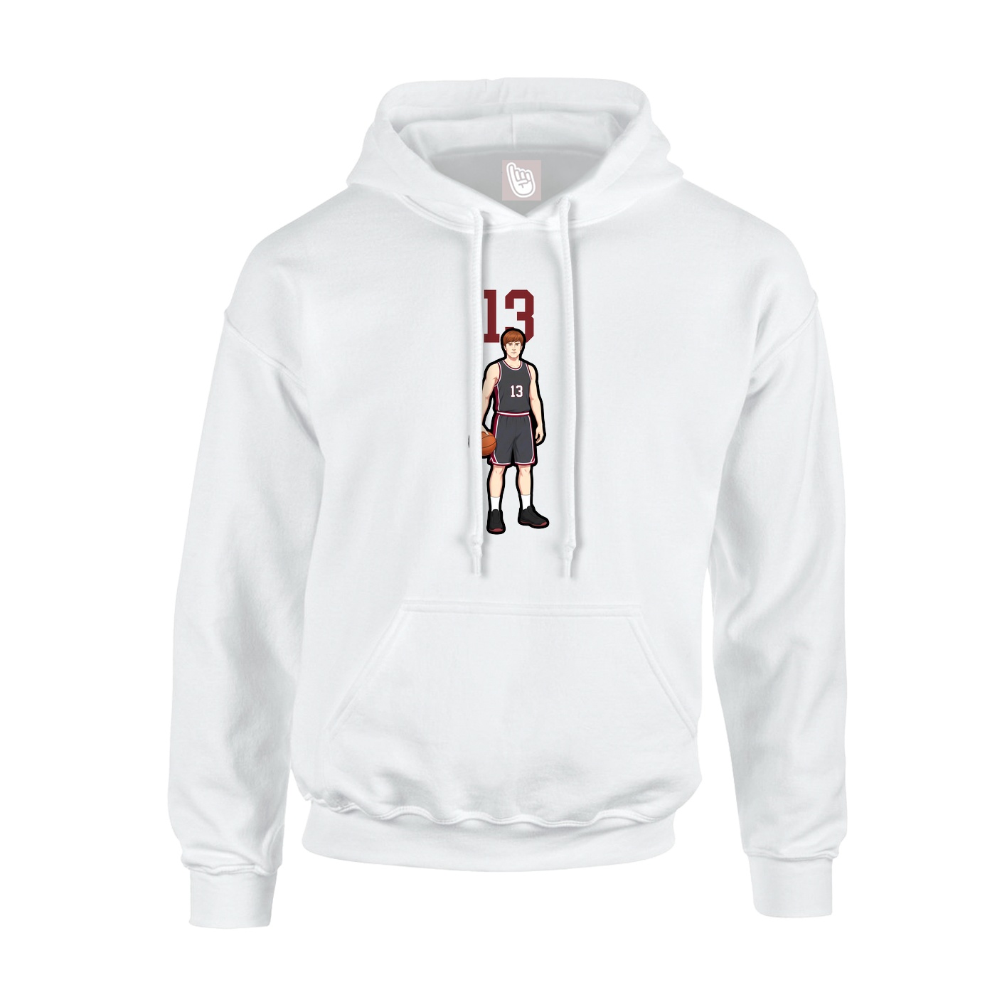 Hoodie — Number Top in White