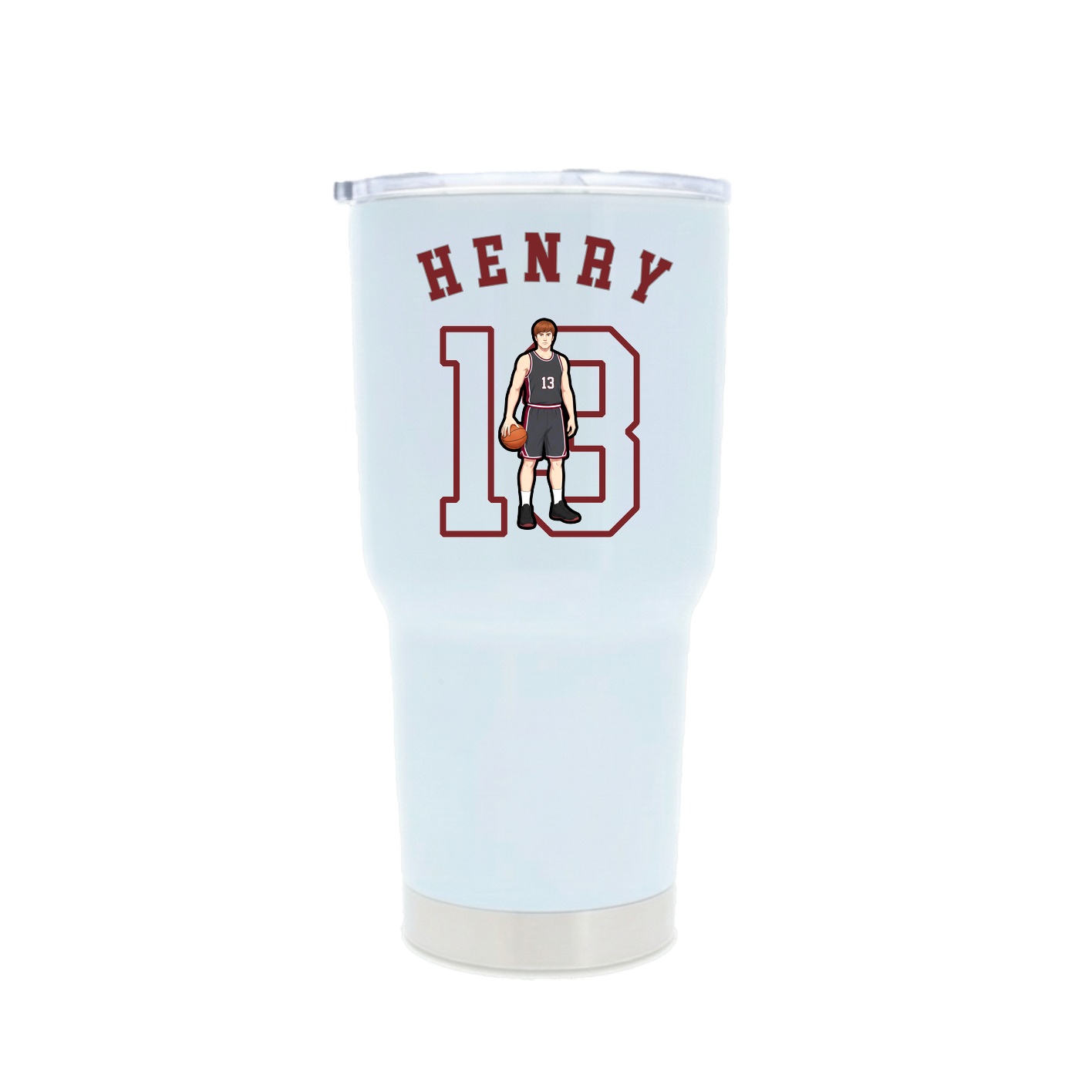 30oz Stainless Steel Tumbler — Shirsey Arch in White