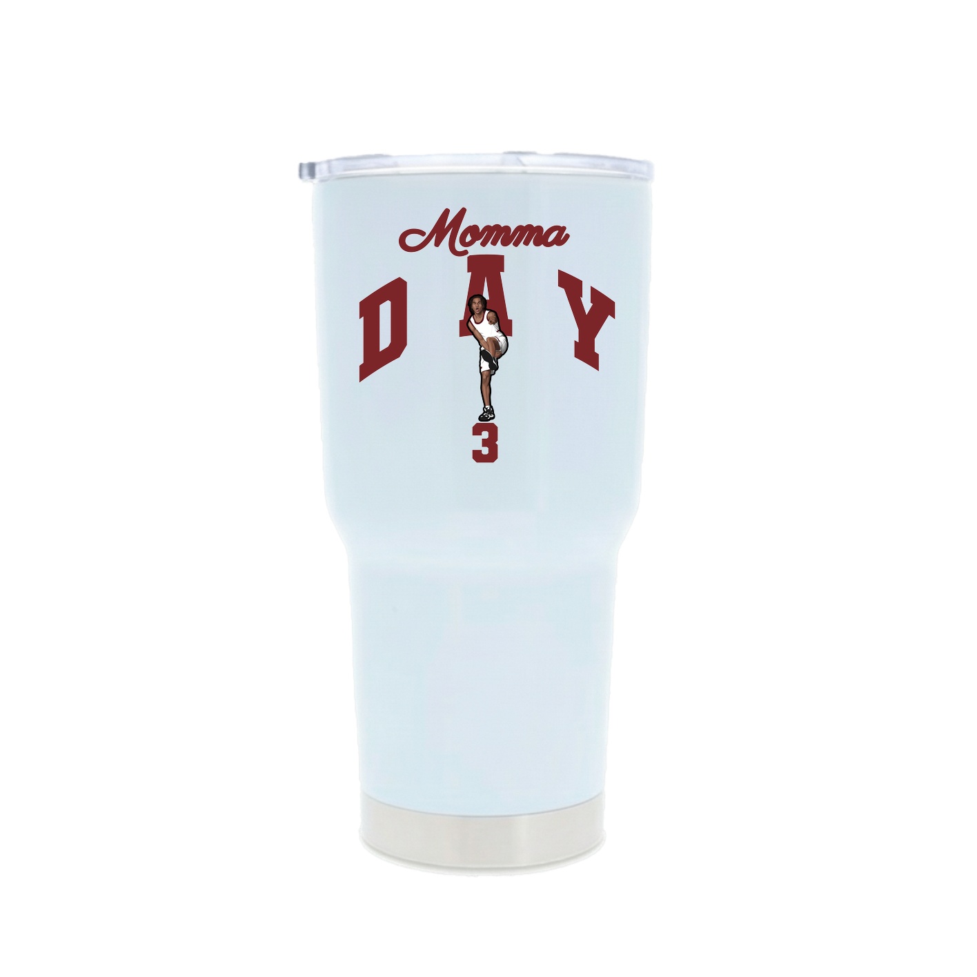 30oz Stainless Steel Tumbler — Mothers Day Arch in White
