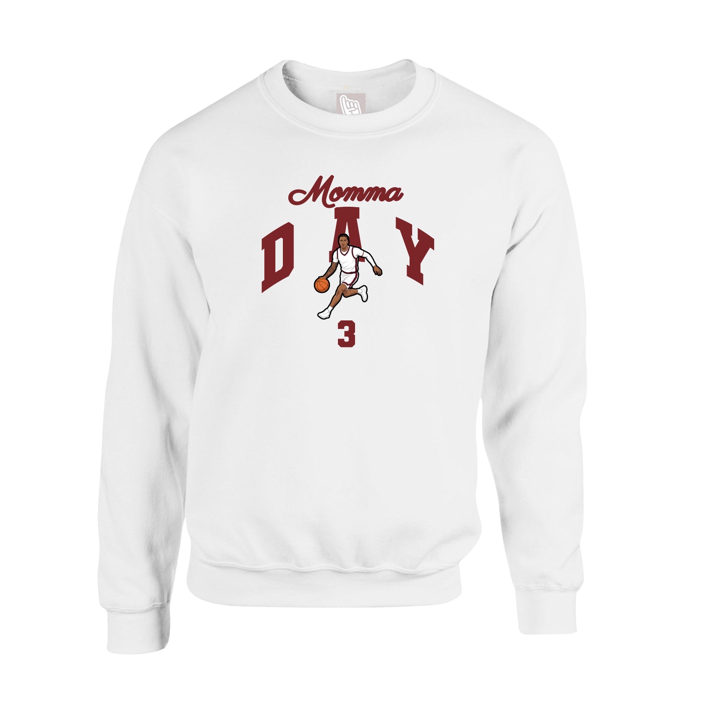 Fleece Crew — Mothers Day Arch in White
