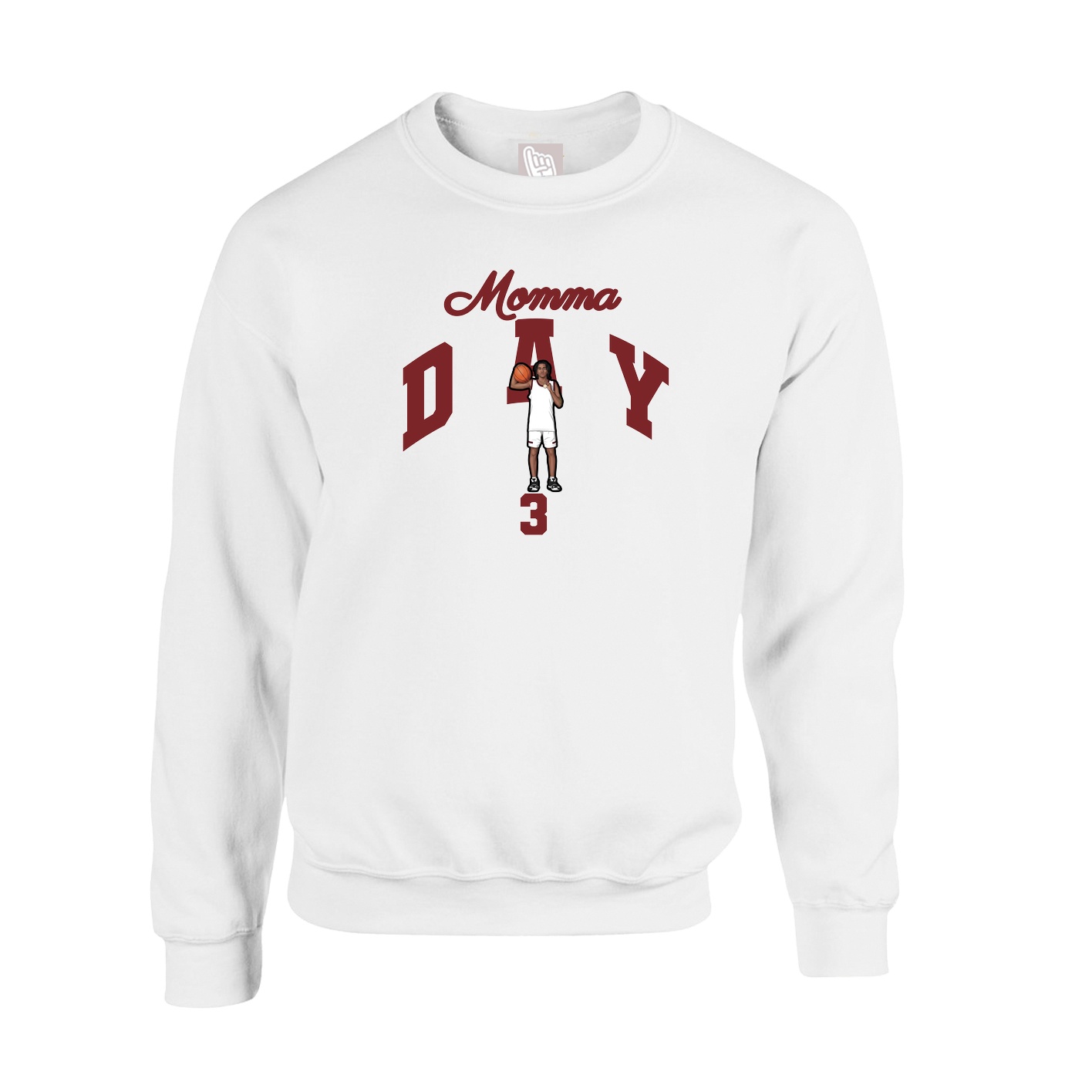 Fleece Crew — Mothers Day Arch in White