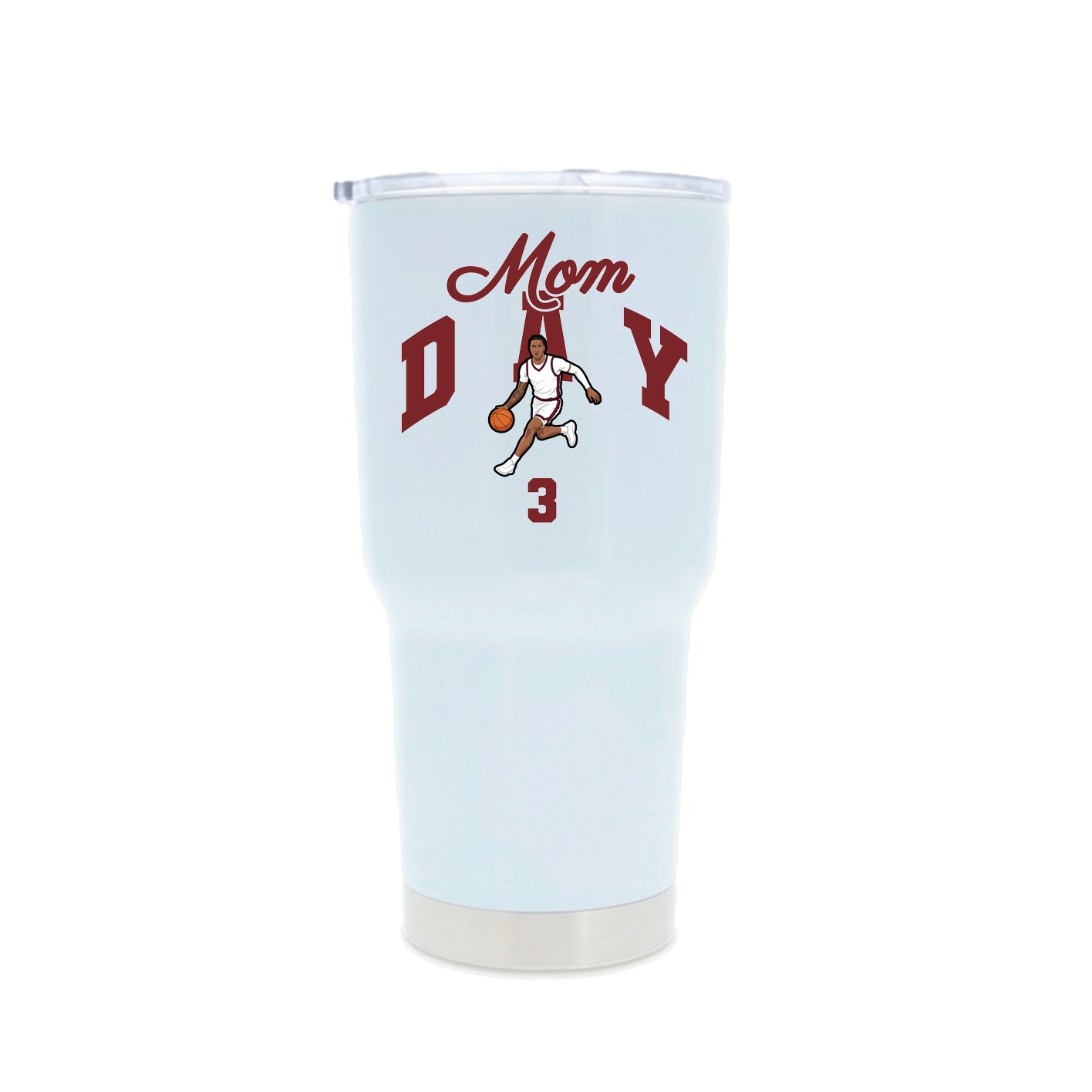 30oz Stainless Steel Tumbler — Mothers Day Arch in White