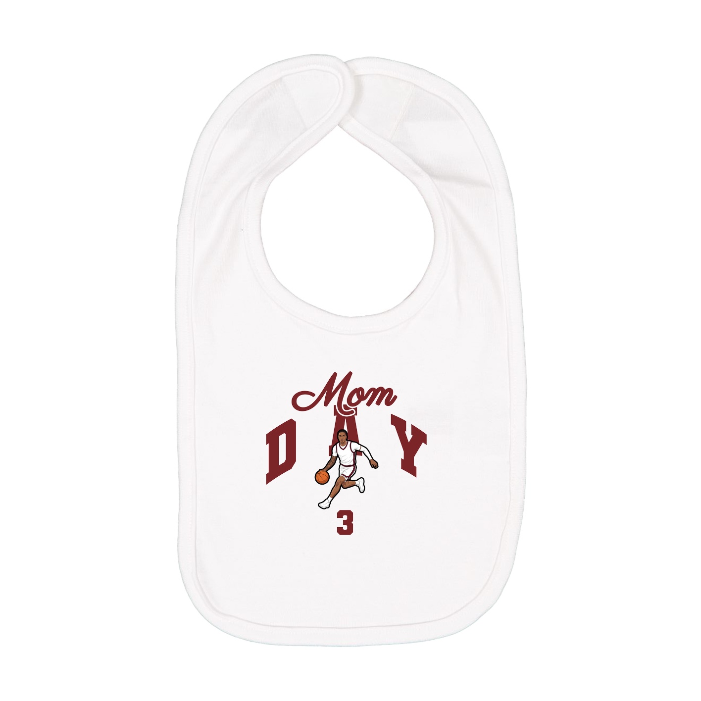 Infant Bib — Mothers Day Arch in White