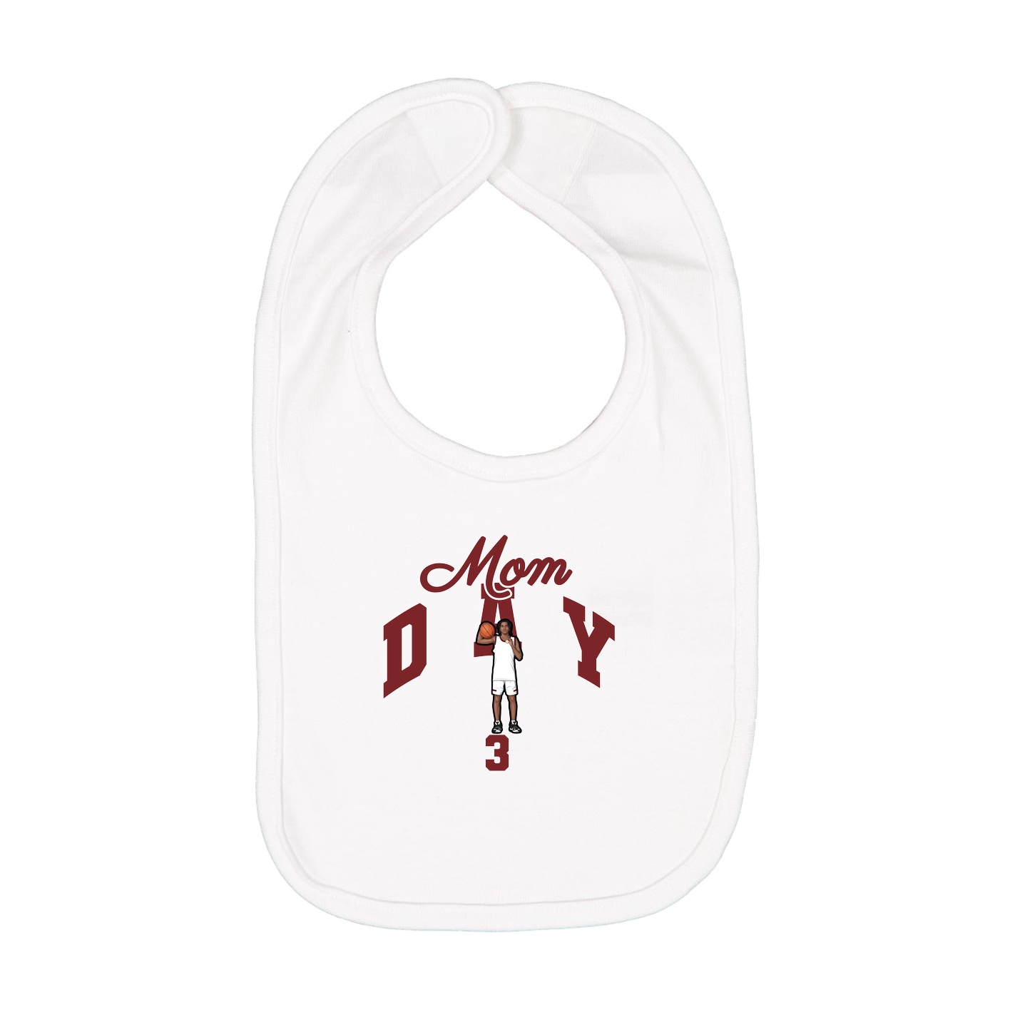 Infant Bib — Mothers Day Arch in White