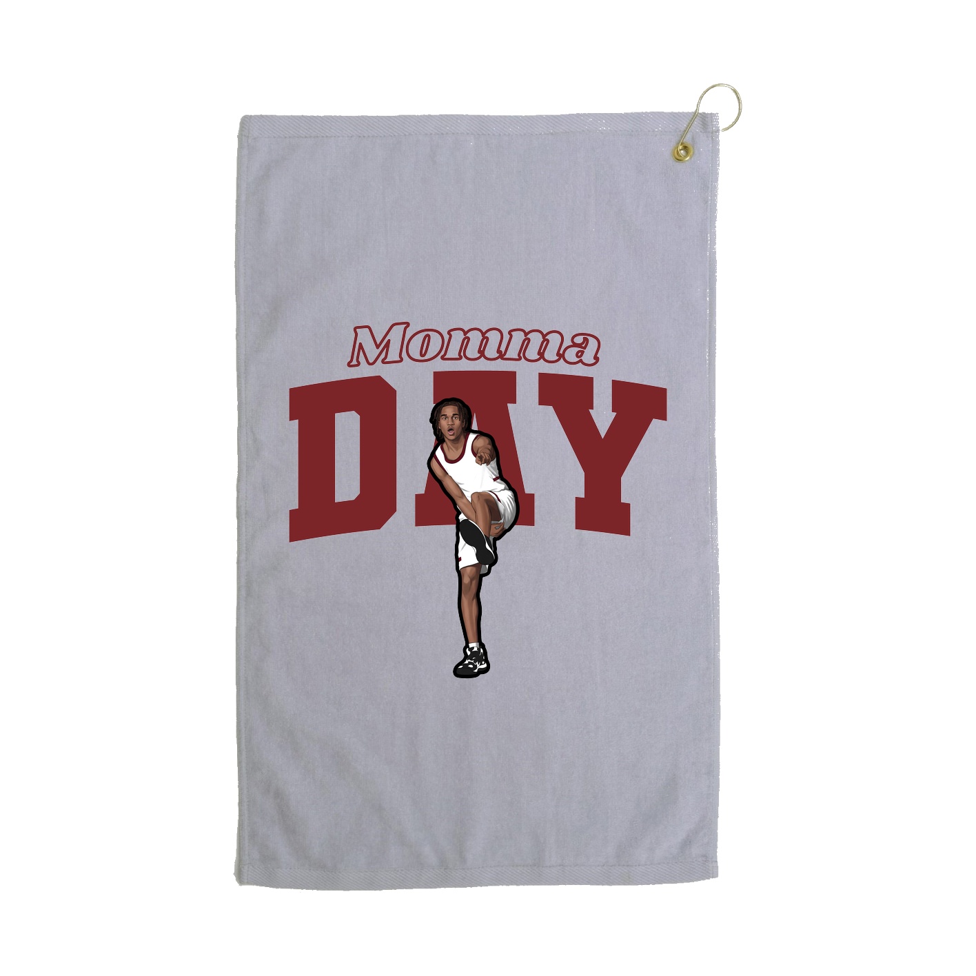 Golf Towel — Mothers Day Block in Grey