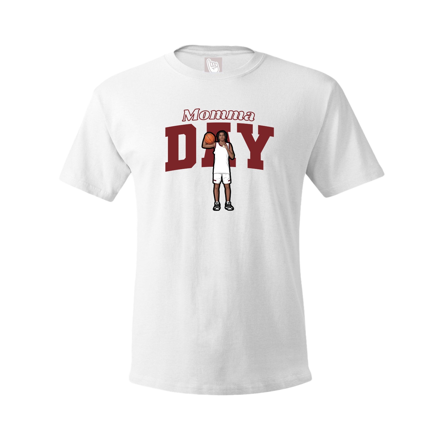 Youth Tee — Mothers Day Block in White