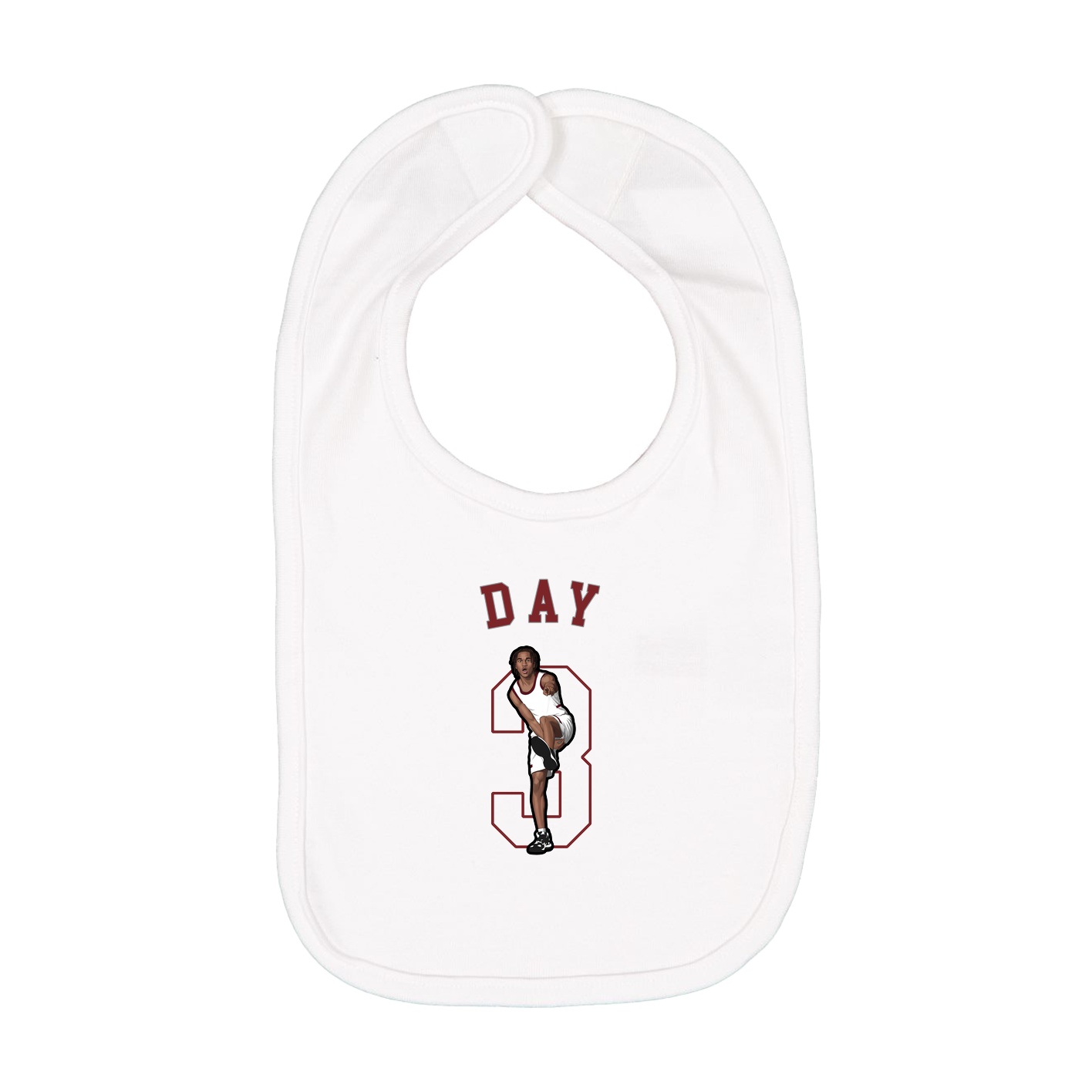 Infant Bib — Shirsey Arch in White