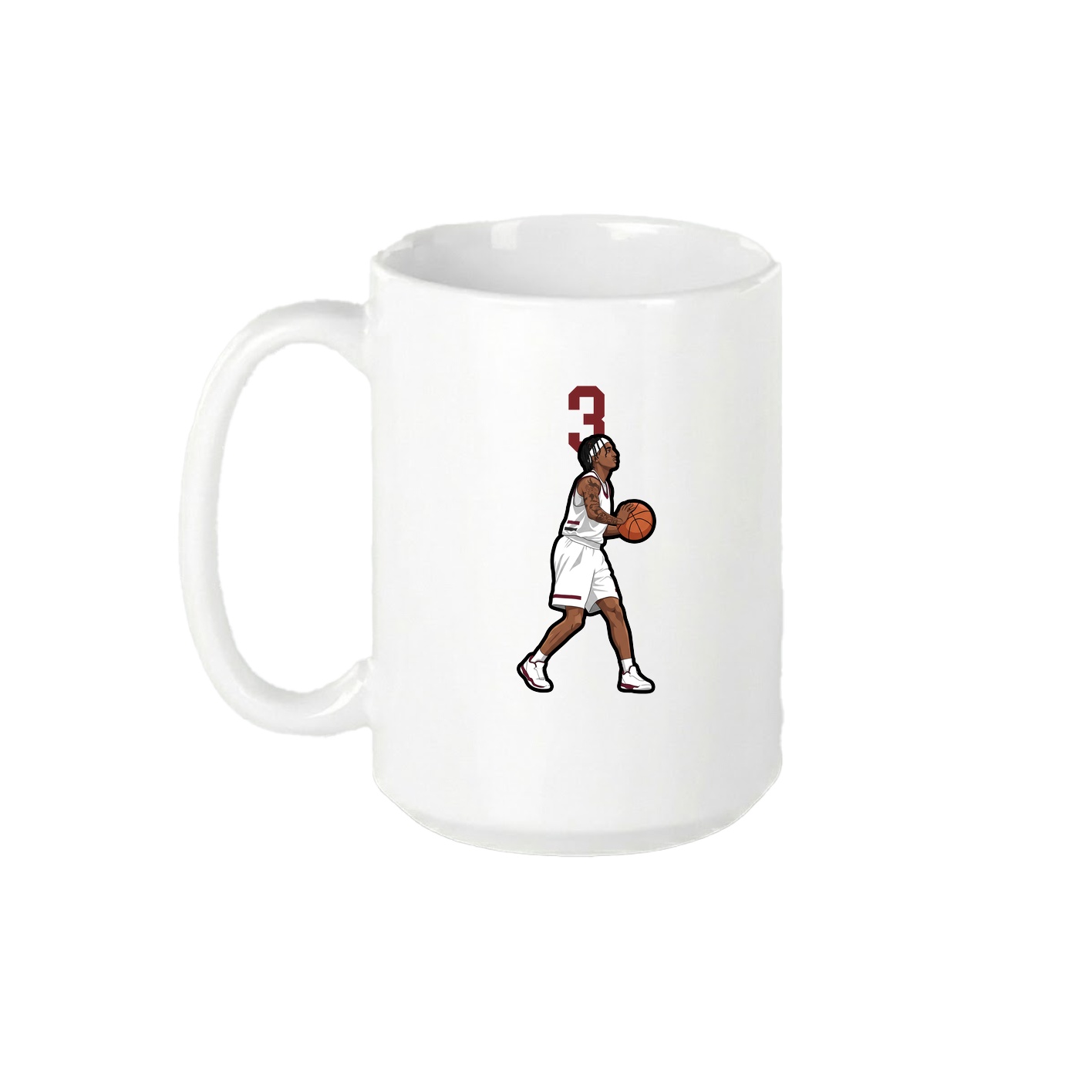 15oz Coffee Mug — Number Top in White